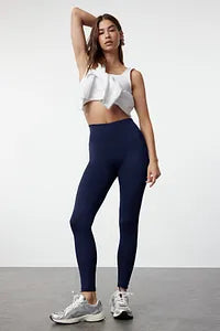 Trendyol Navy Elastic High Waist Sport Legging