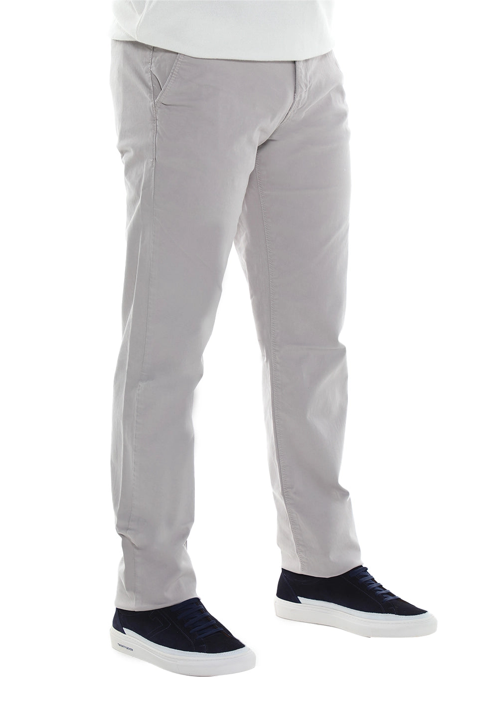 Modern Grey Chino With Zipper To Close