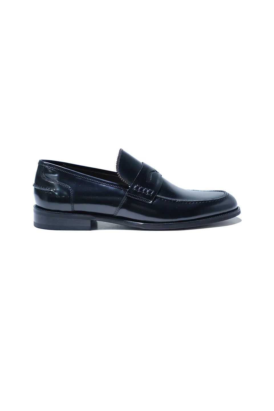 Classic Black Leather Slip-On Shoes
