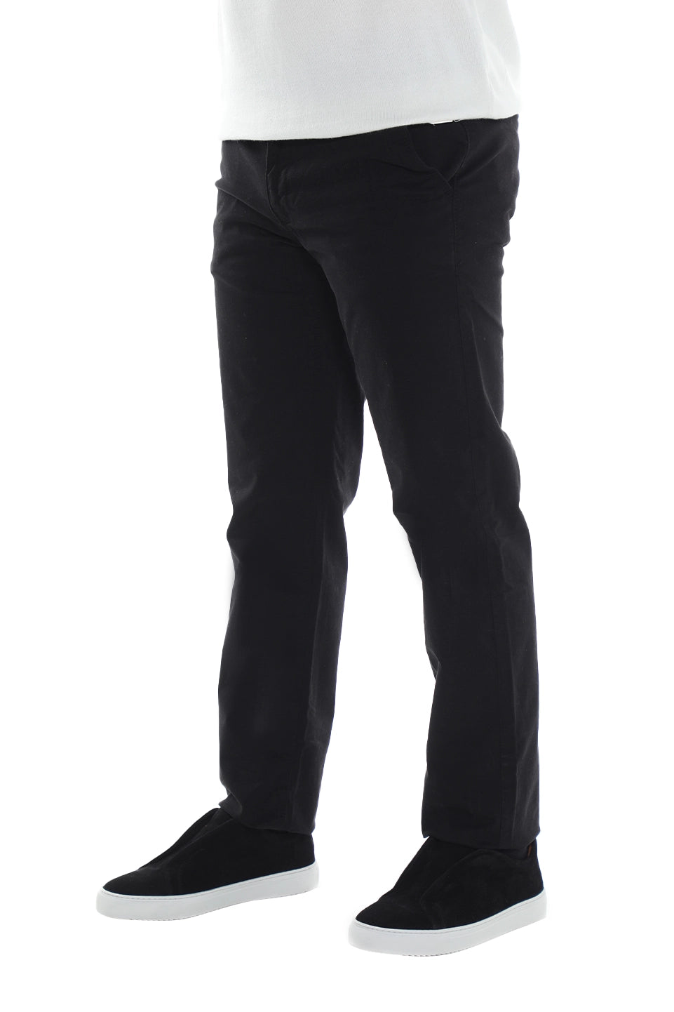 Modern Black Chino With Zipper To Close