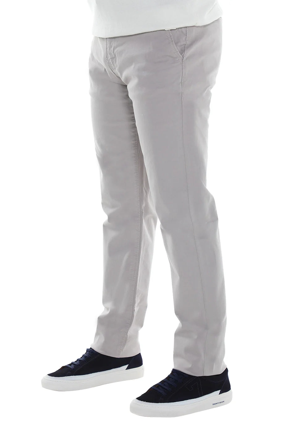 Modern Grey Chino With Zipper To Close