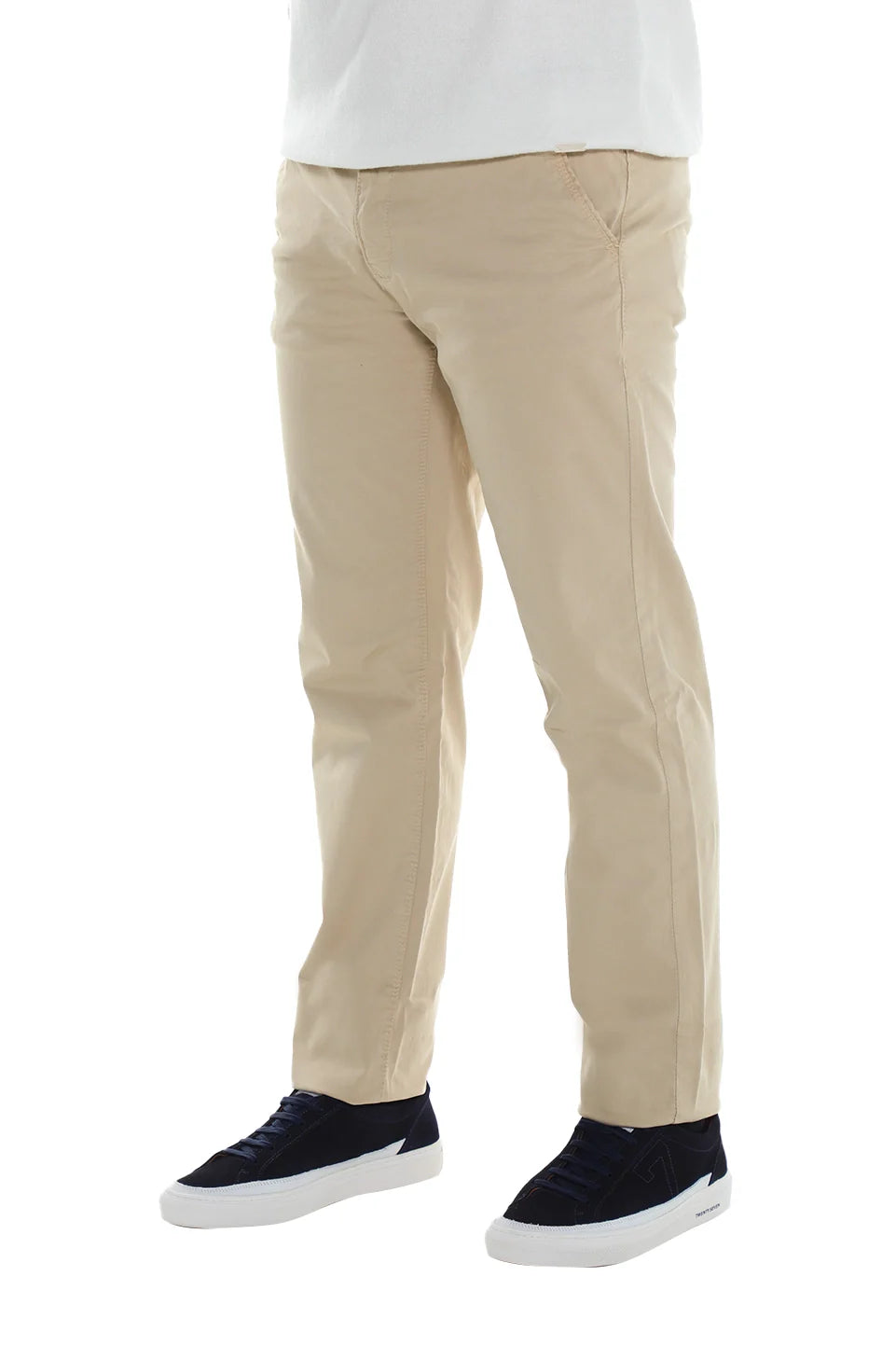 Modern Beige Chino With Zipper To Close