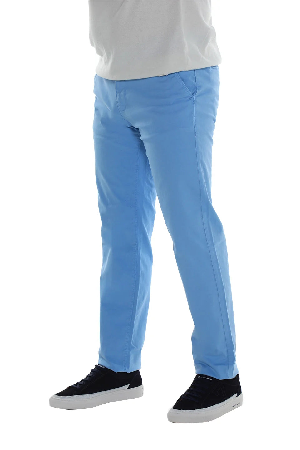 Modern Sky Blue Chino With Zipper To Close