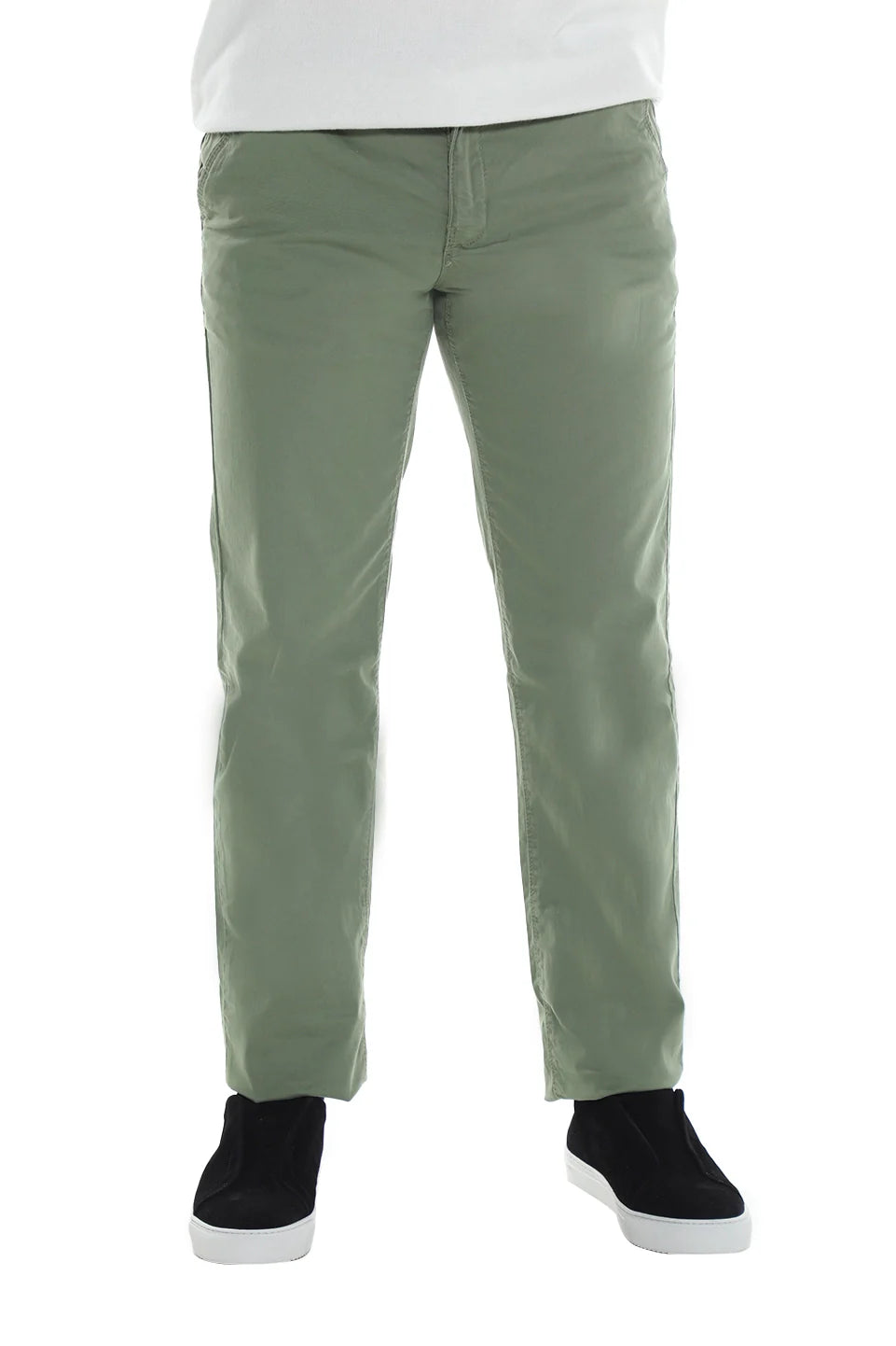 Modern Khaki Chino With Zipper To Close