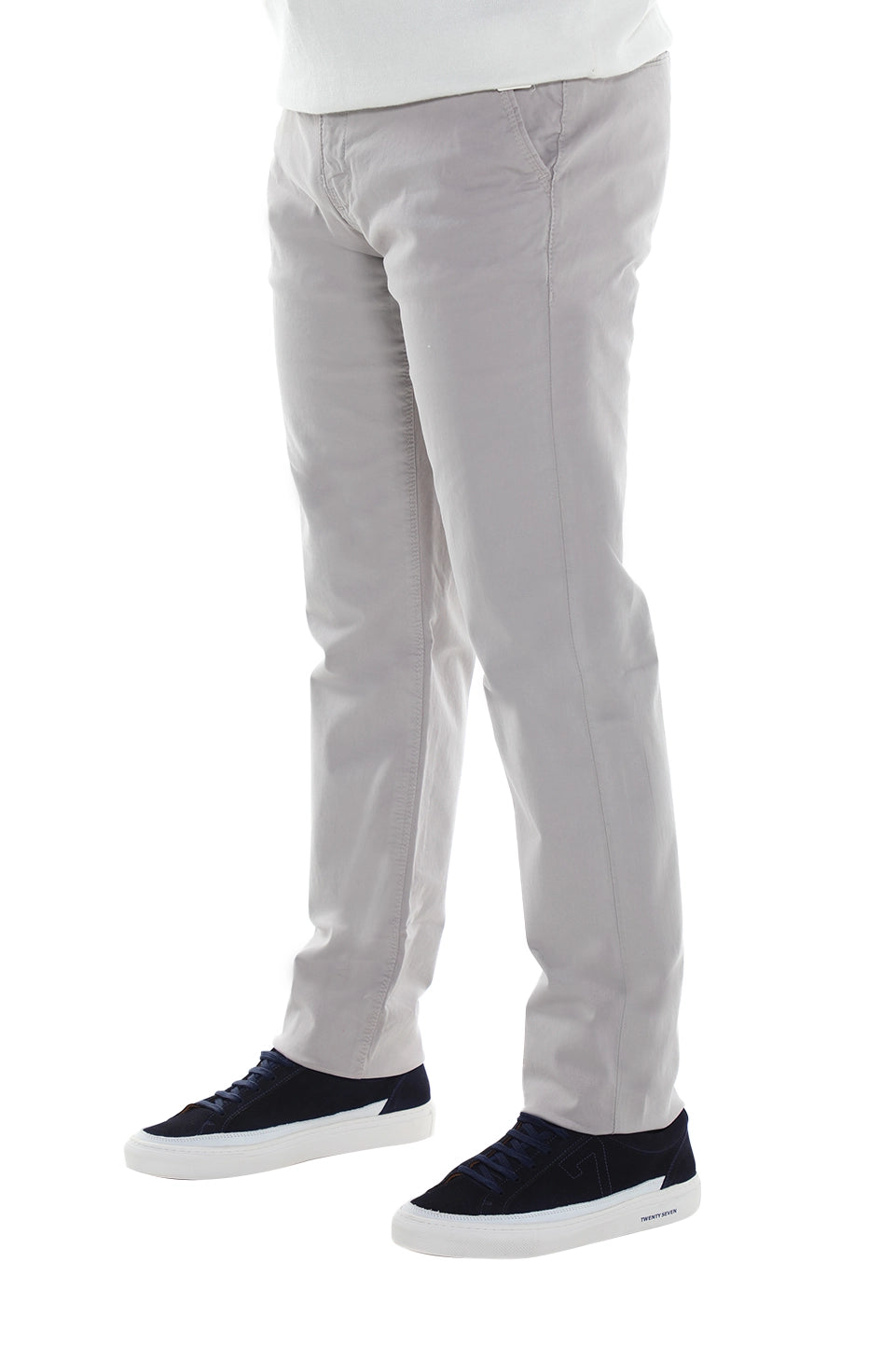 Modern Grey Chino With Zipper To Close