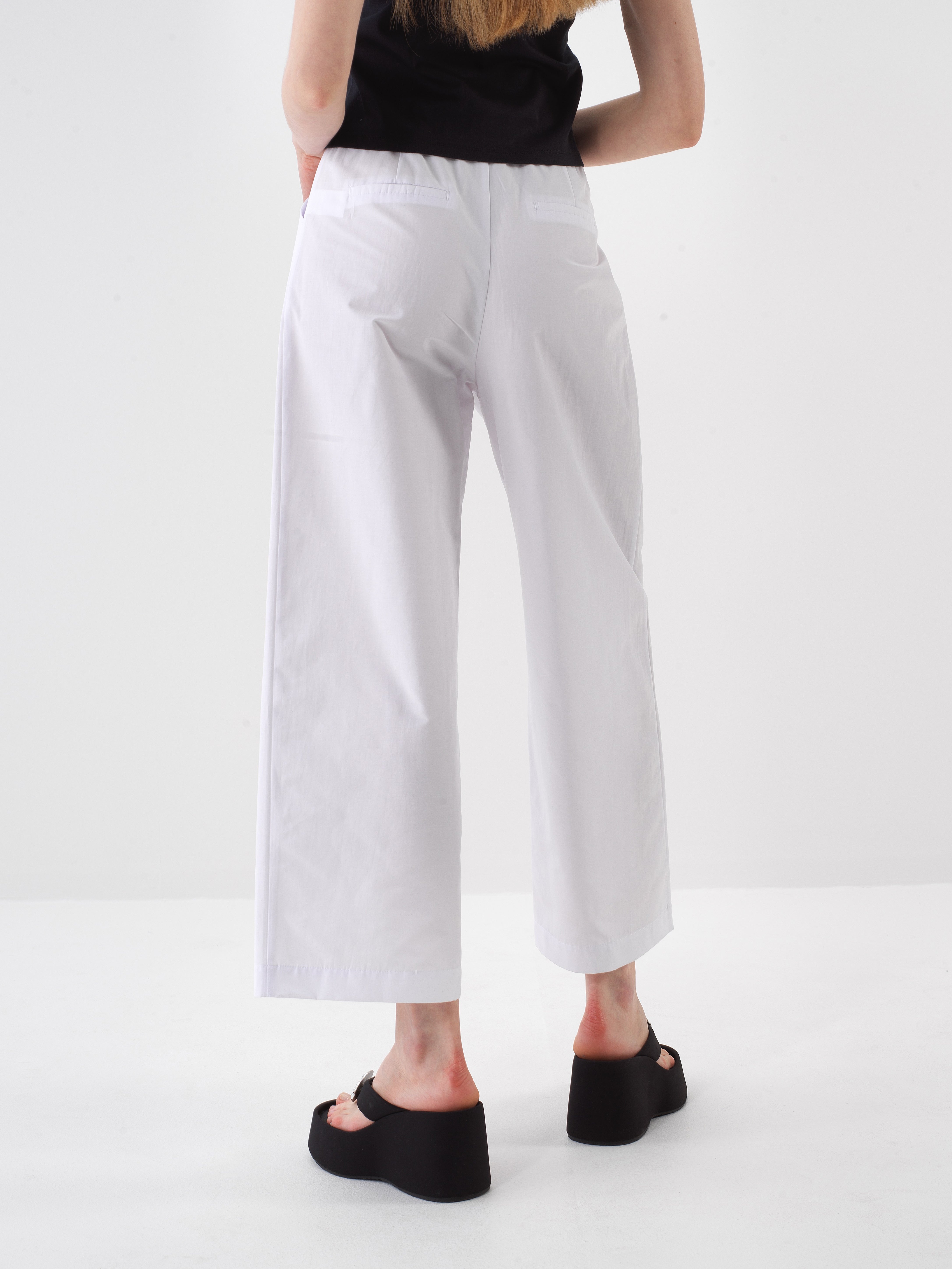 Xint Oversized White Cotton Pant
