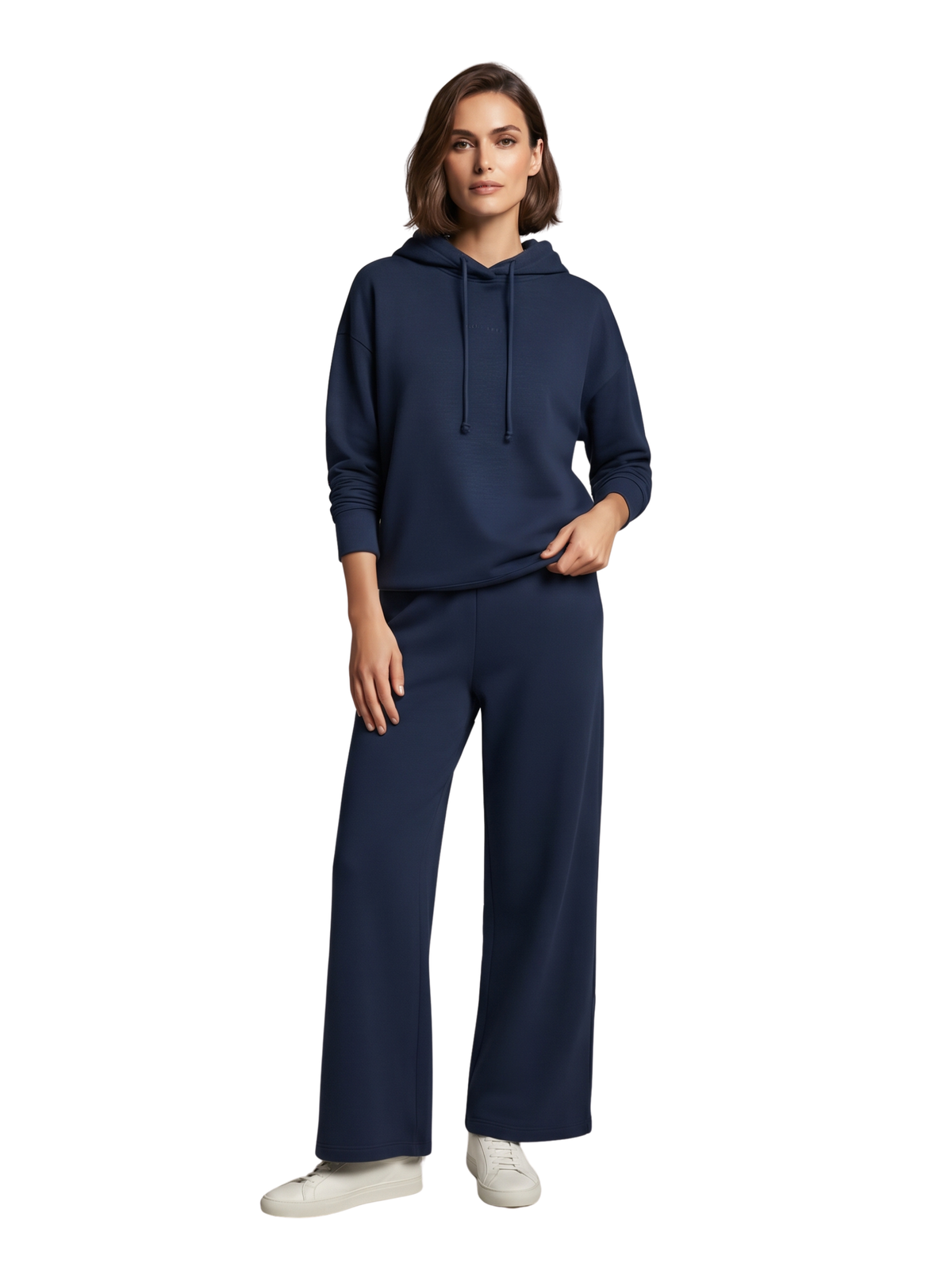 Navy Relaxed-Fit Hoodie & Jogger Set