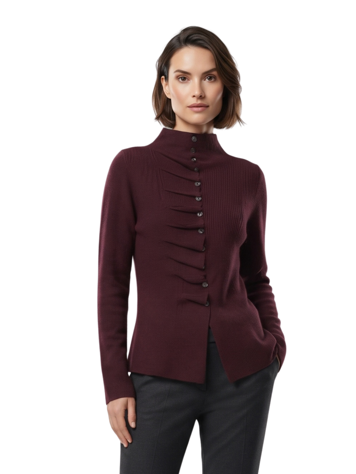 Bordo High Mock neckline Pullover