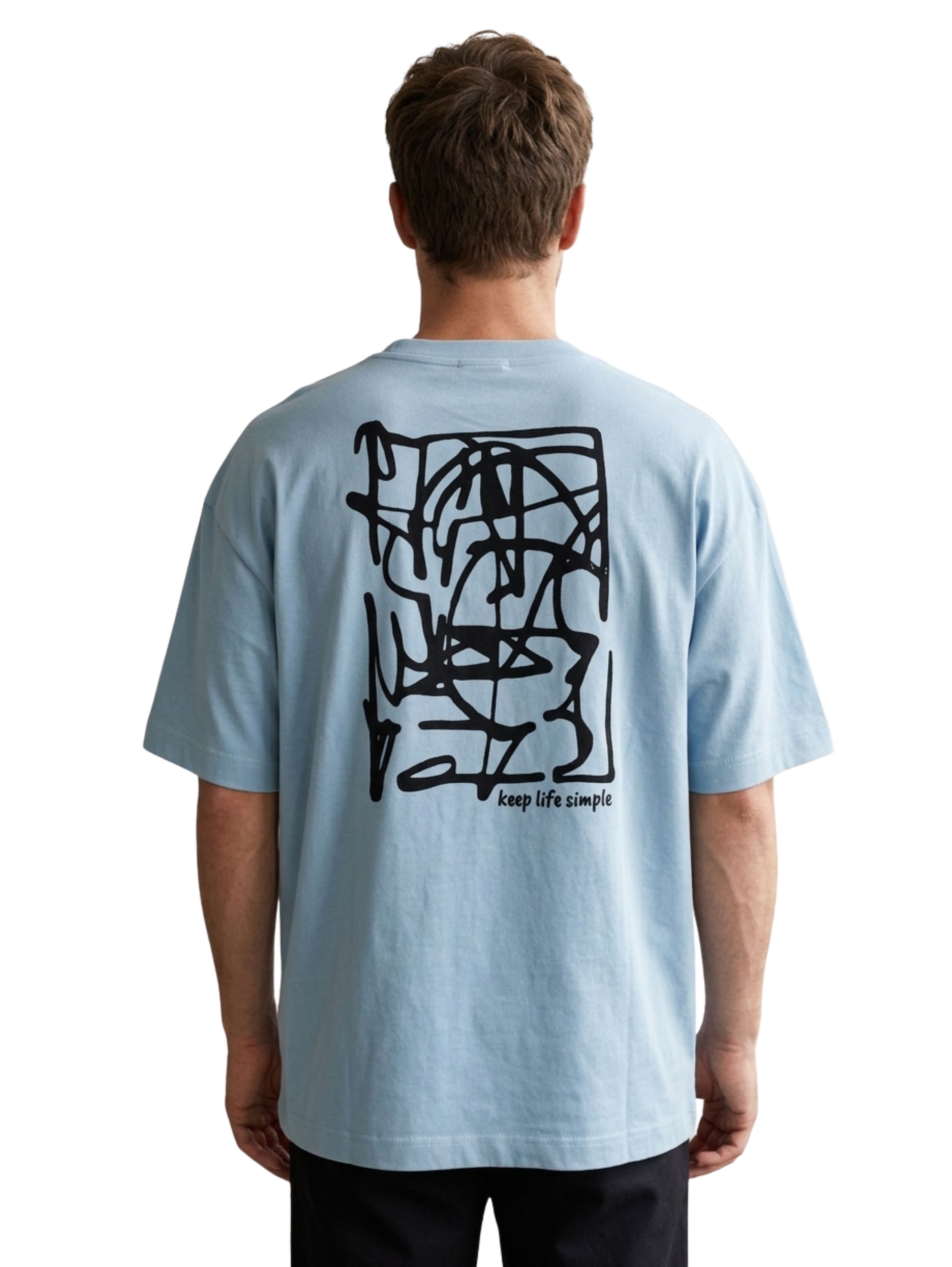 Oversized Denim T-Shirt With Back Design