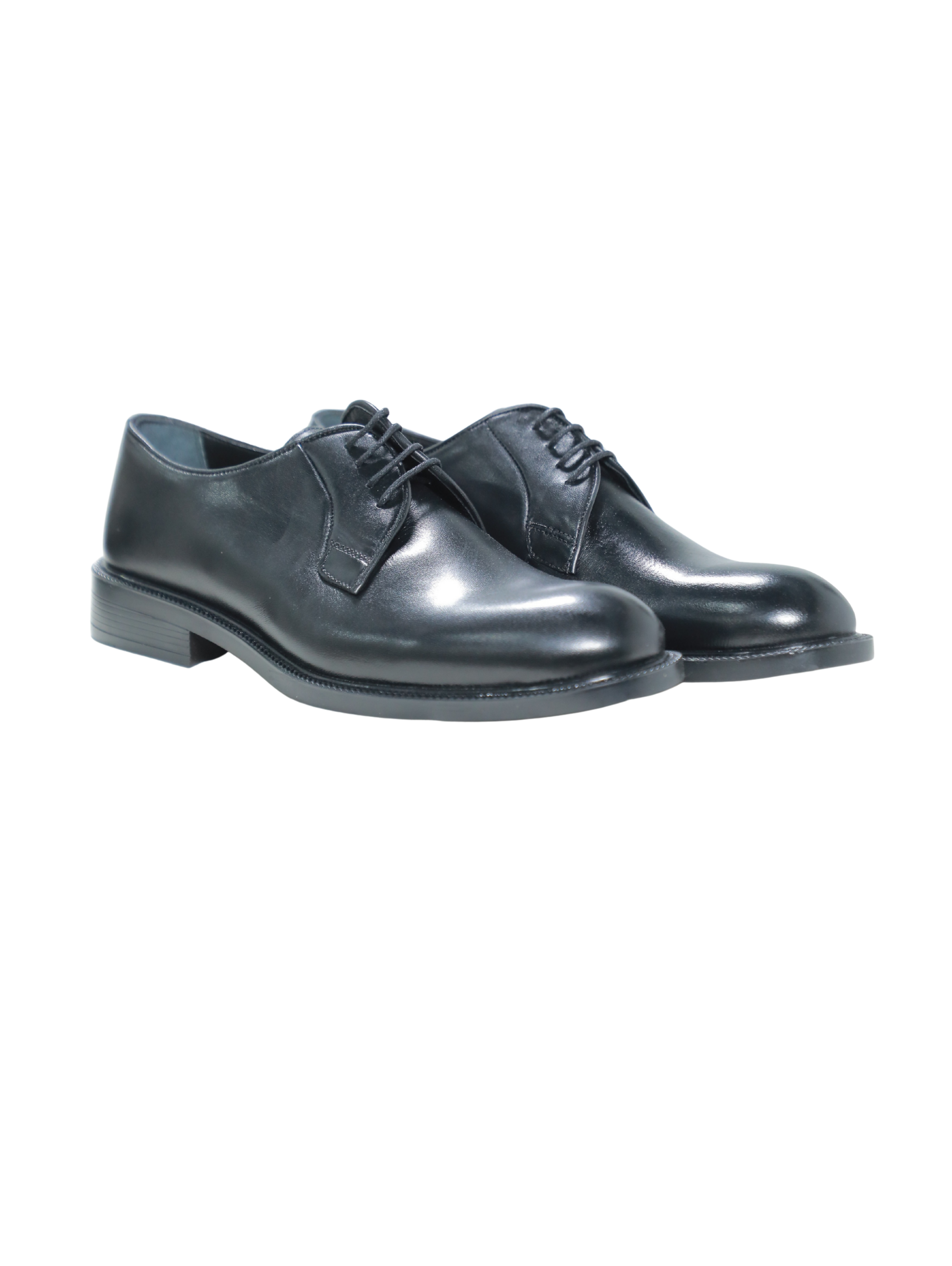 Chunky Lug Sole Derby Black Shoes