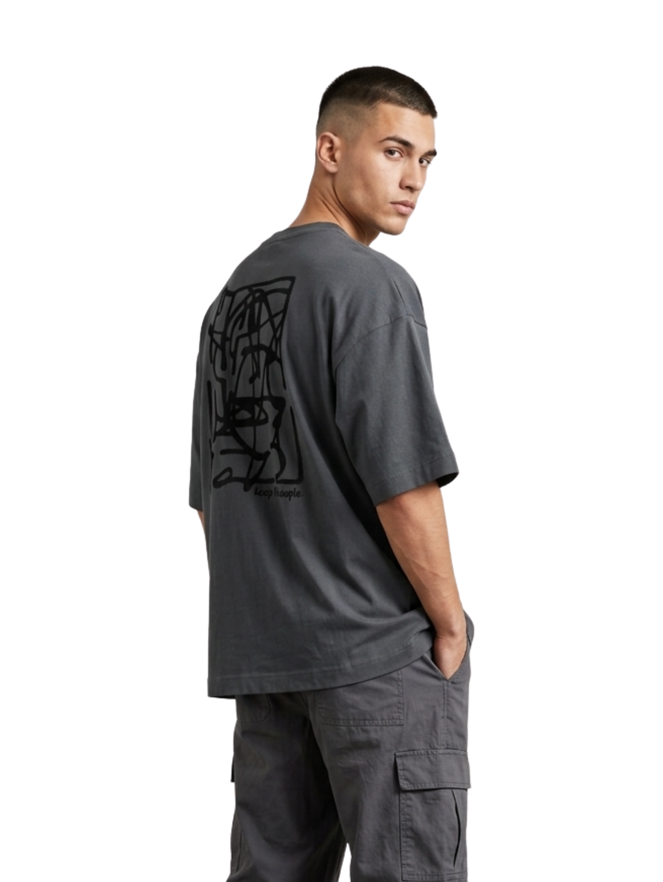 Oversized Black T-Shirt With Back Design