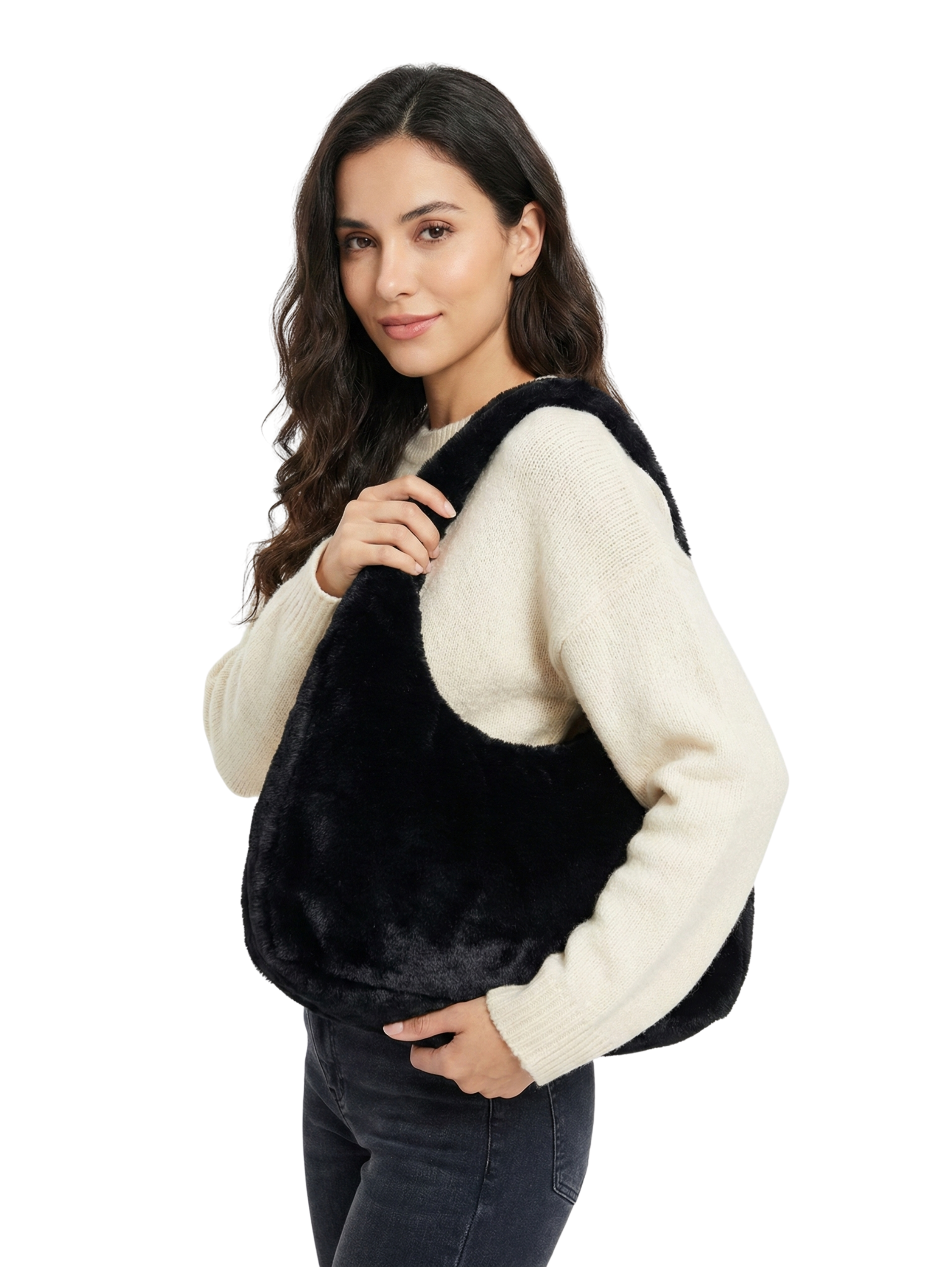 Minimalist Hobo Shoulder Black Bag