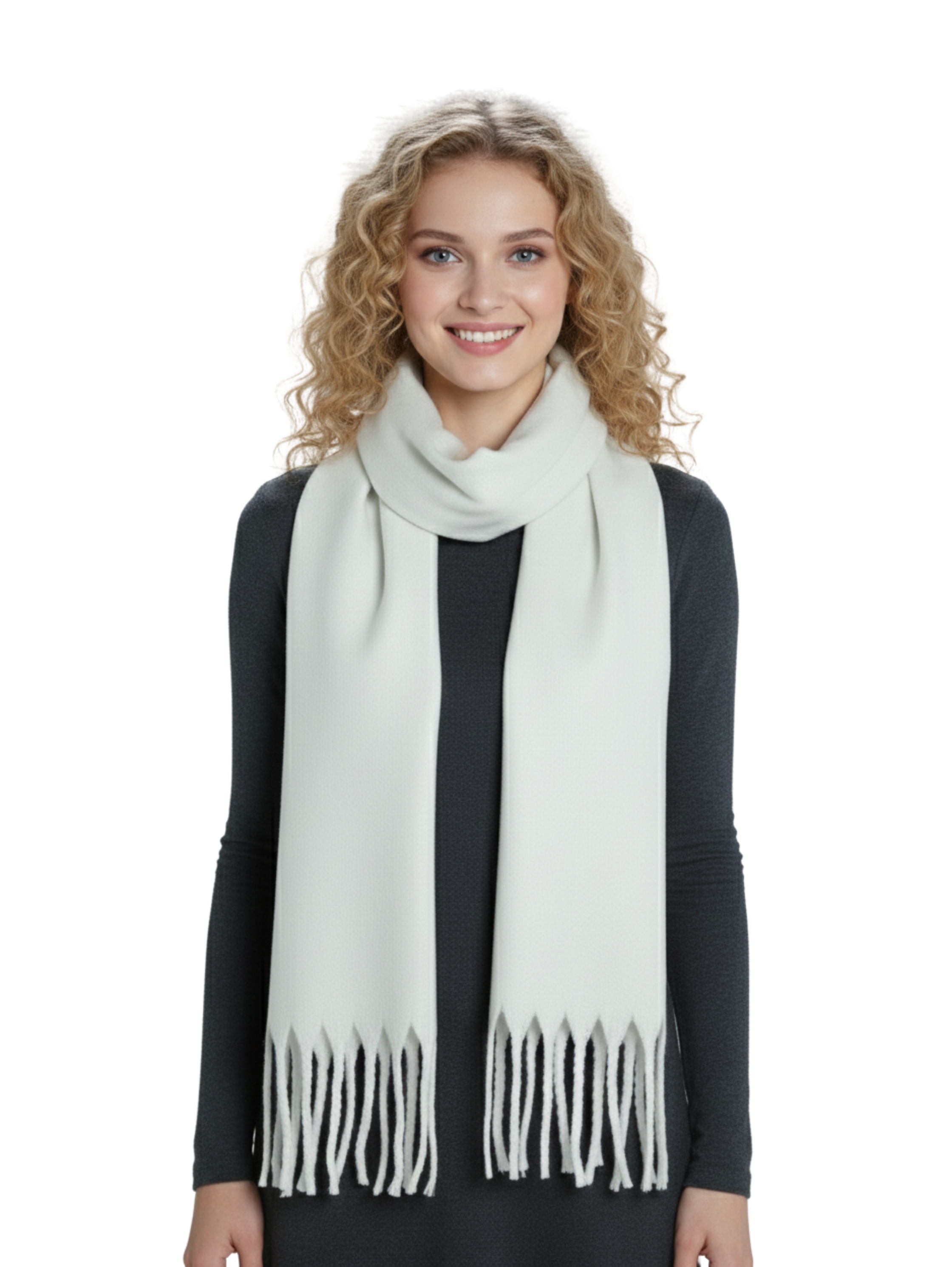 Warm White Basic Scarf