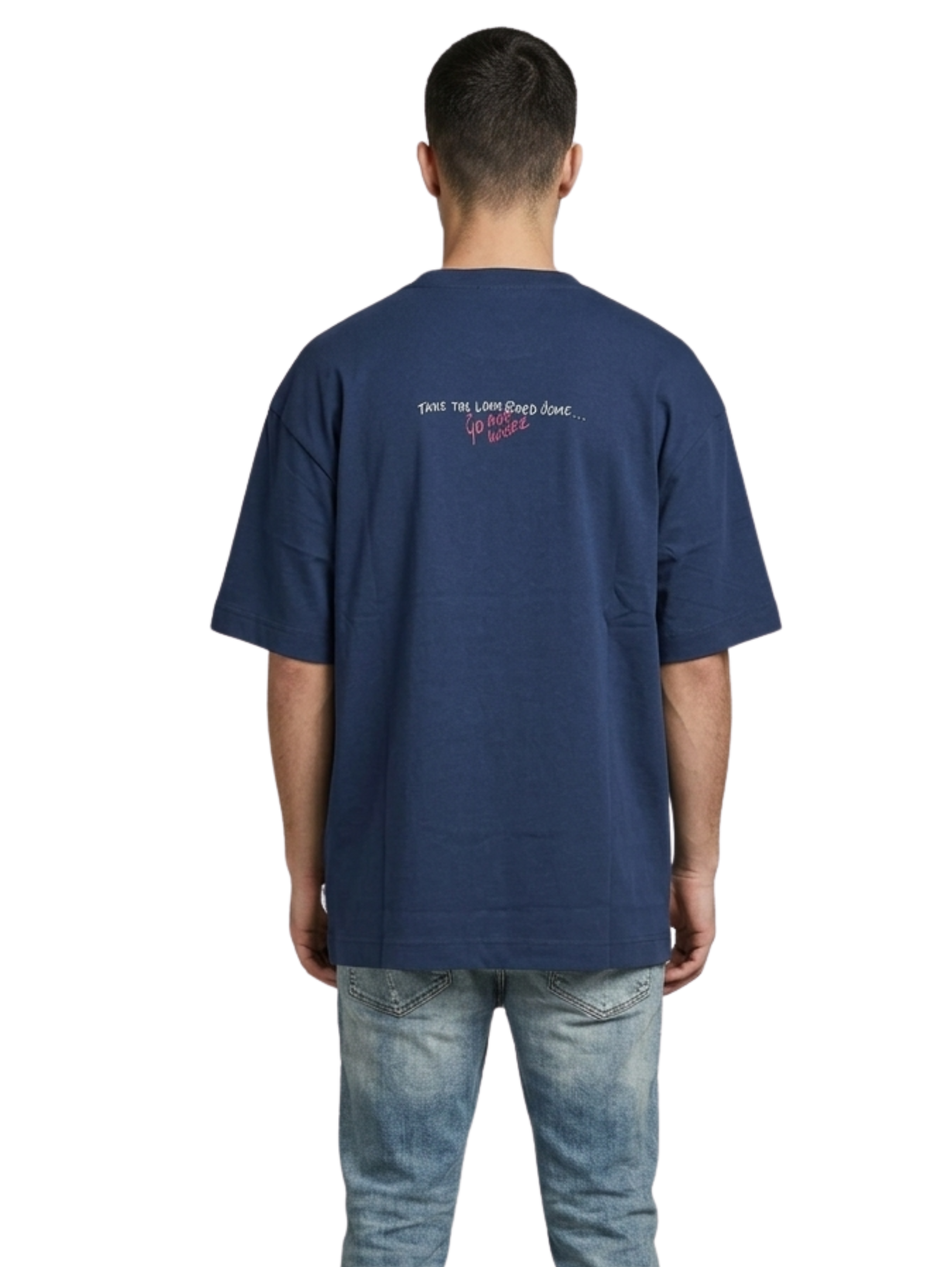 Oversized Navy Short Sleeved T-Shirt