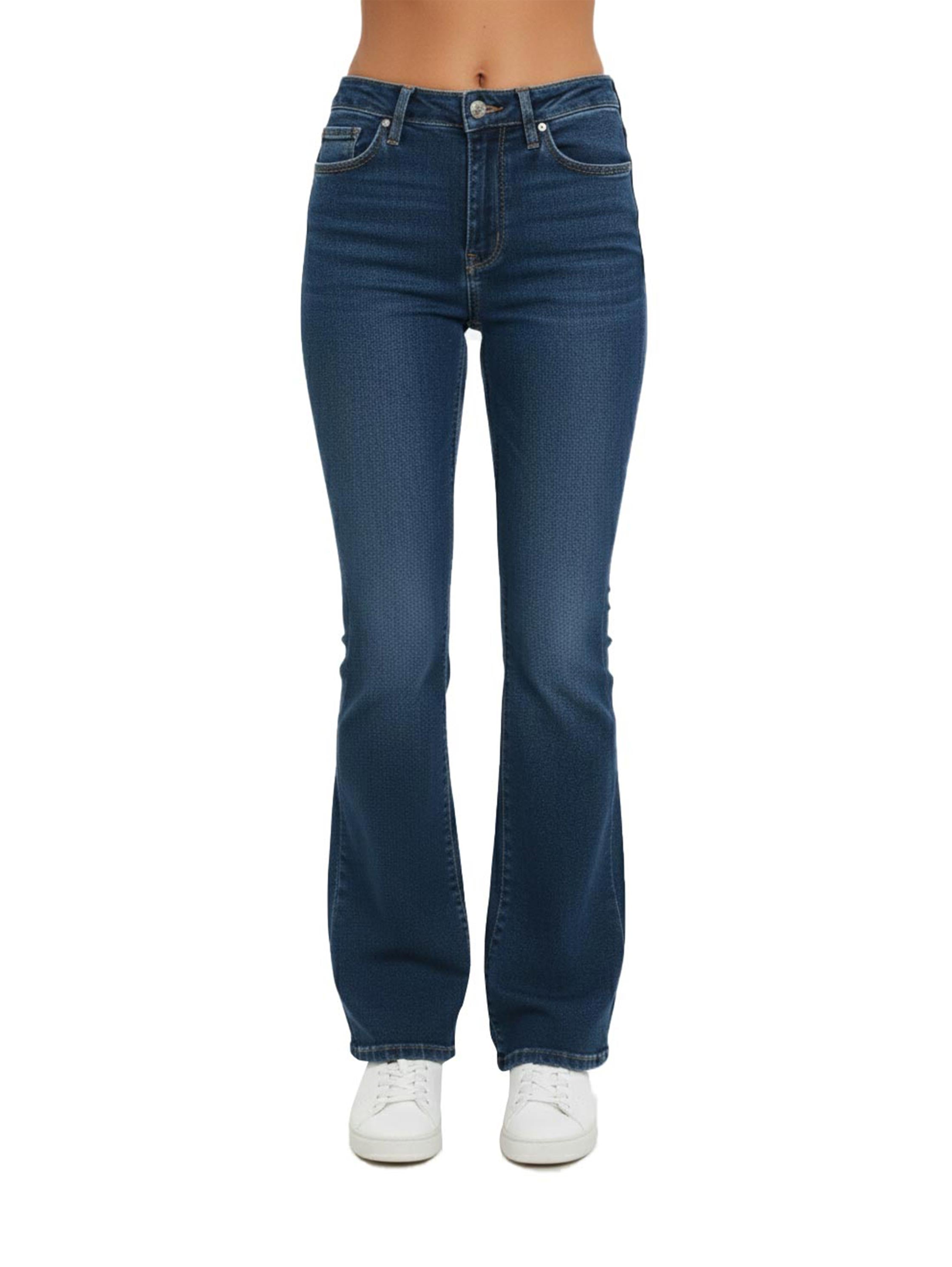 High Waist Blue Flare Jeans