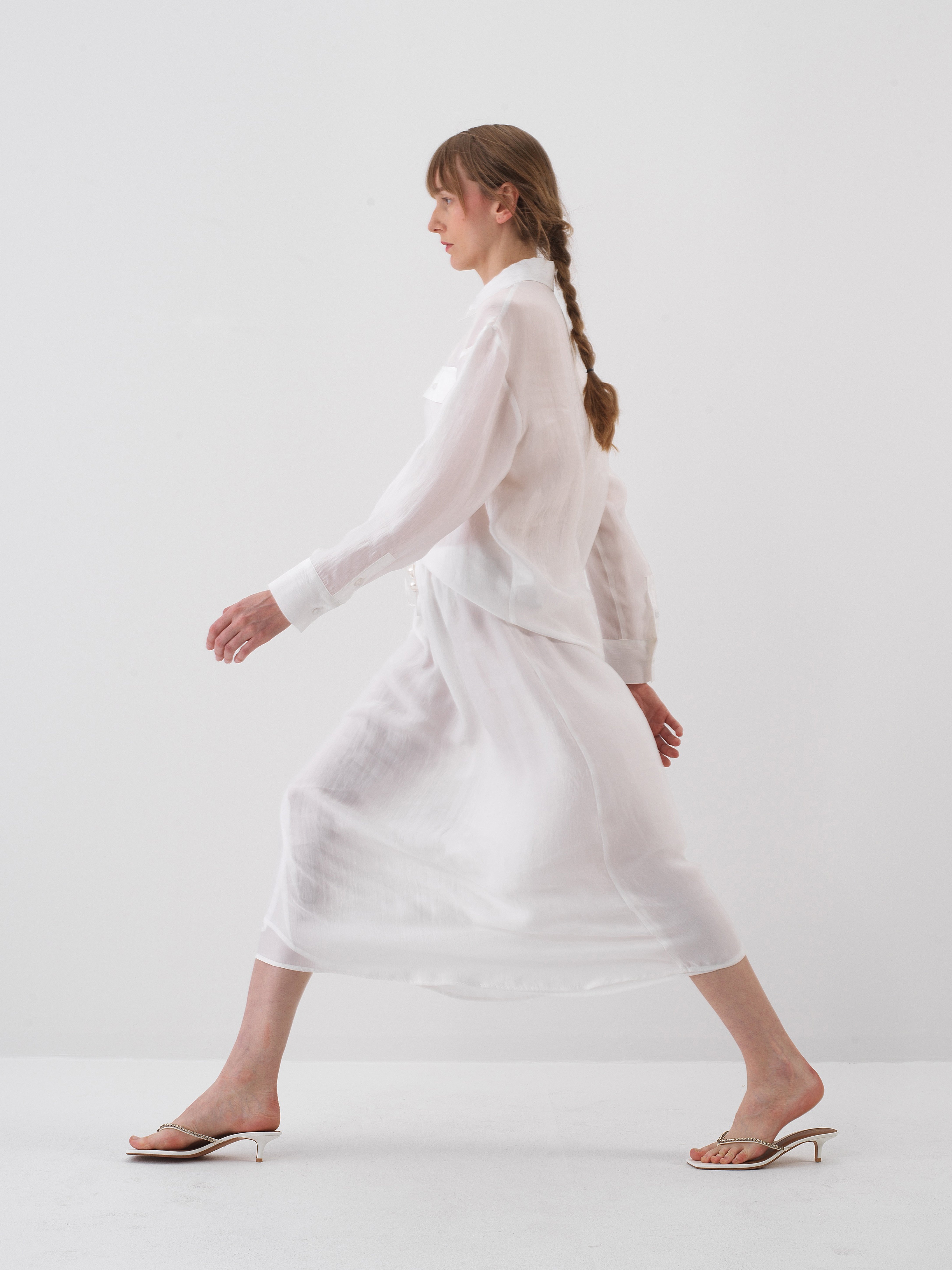 Xint Regular Fit White Skirt