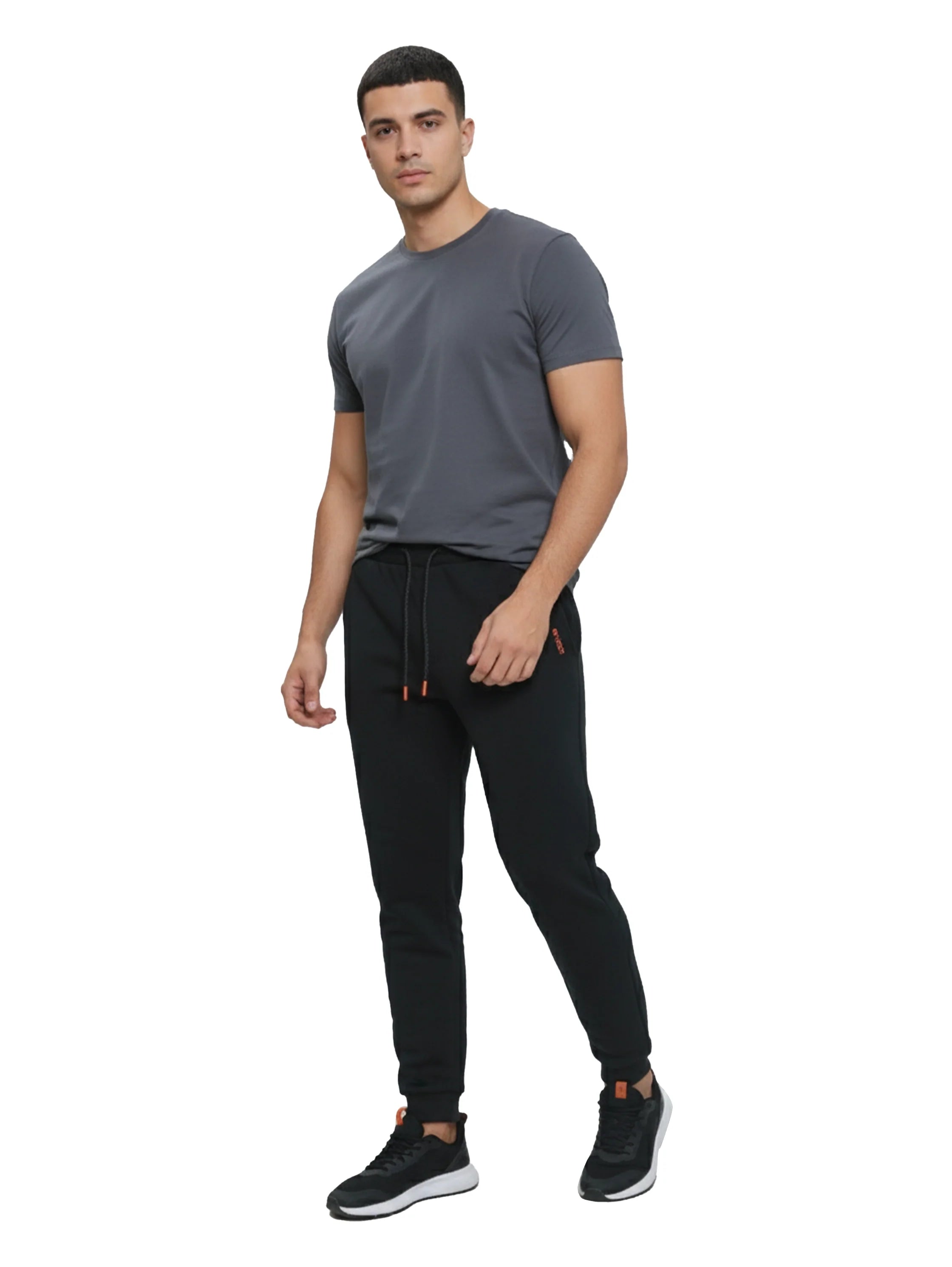 Black Jogging With Adjustable Drawstring