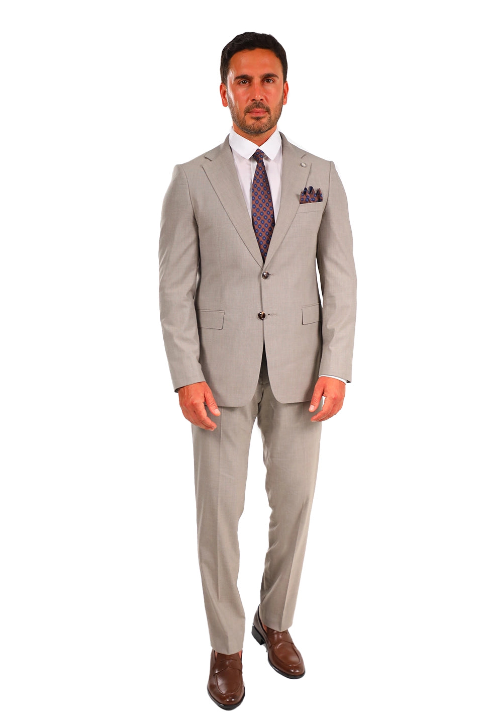 Formal Beige Slim Fit Suit