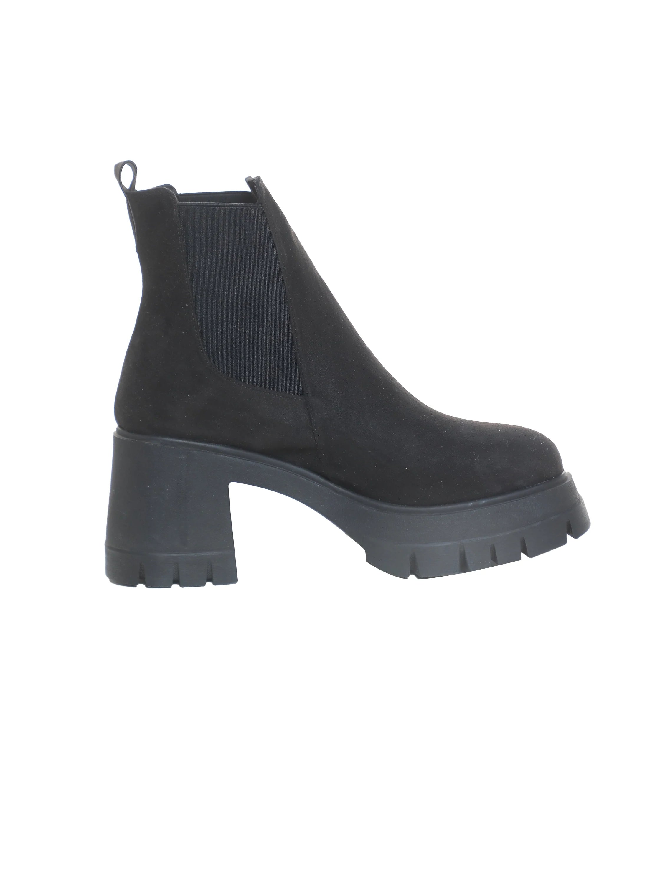 Black Ankle Boot With Western Style