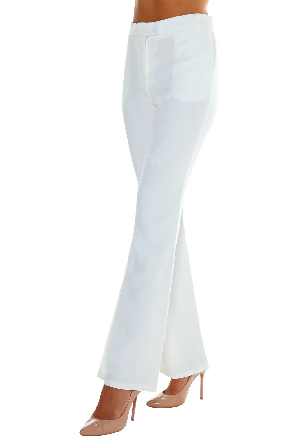 Classic White Flare Pants