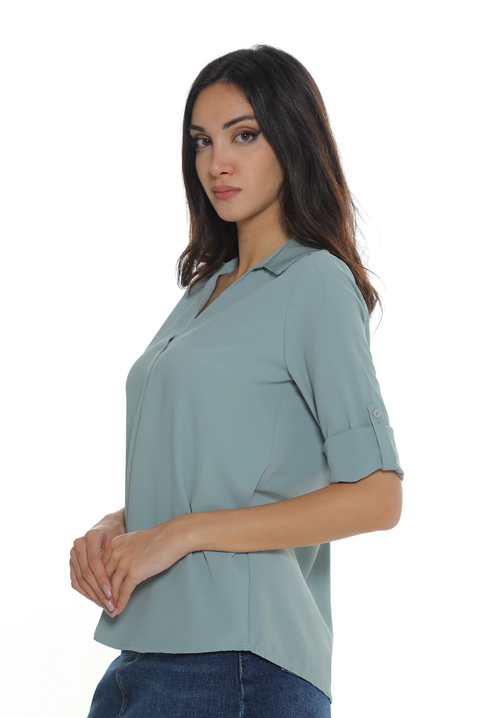 Mint Casual Shirt With Button To Close