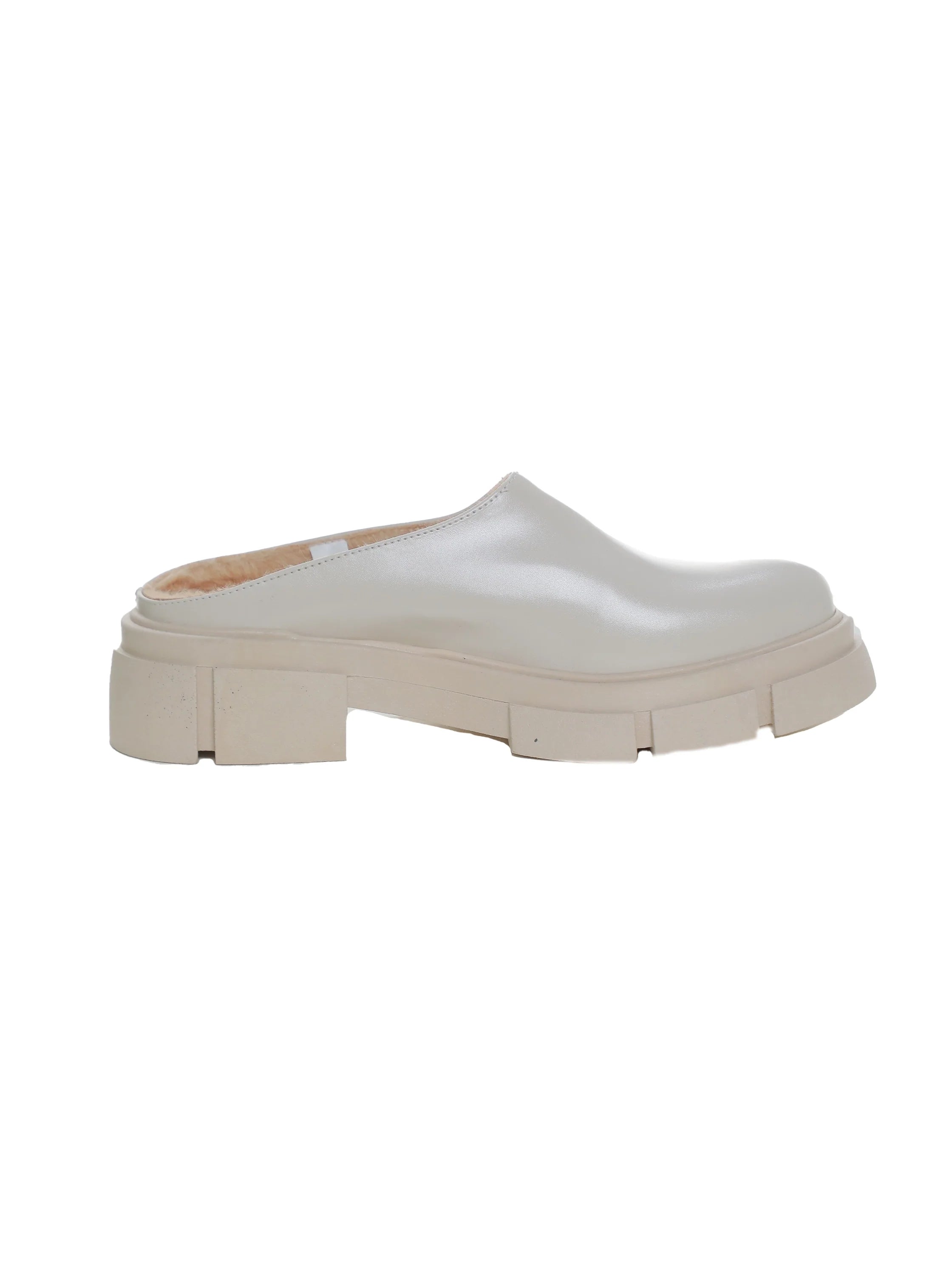 Beige Slip On Clogs Shoes
