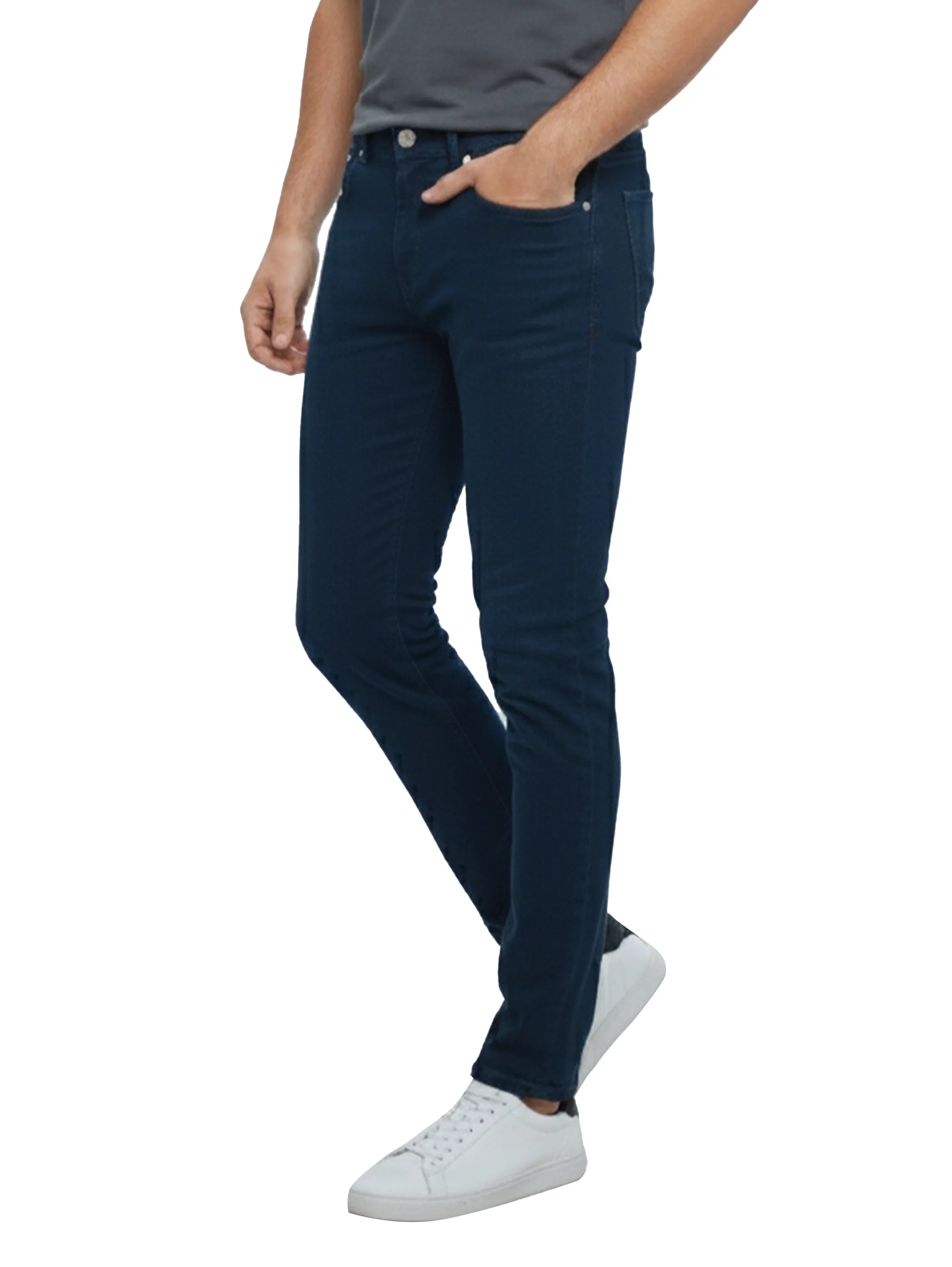 Navy Casual Pant With 5 Pockets Style