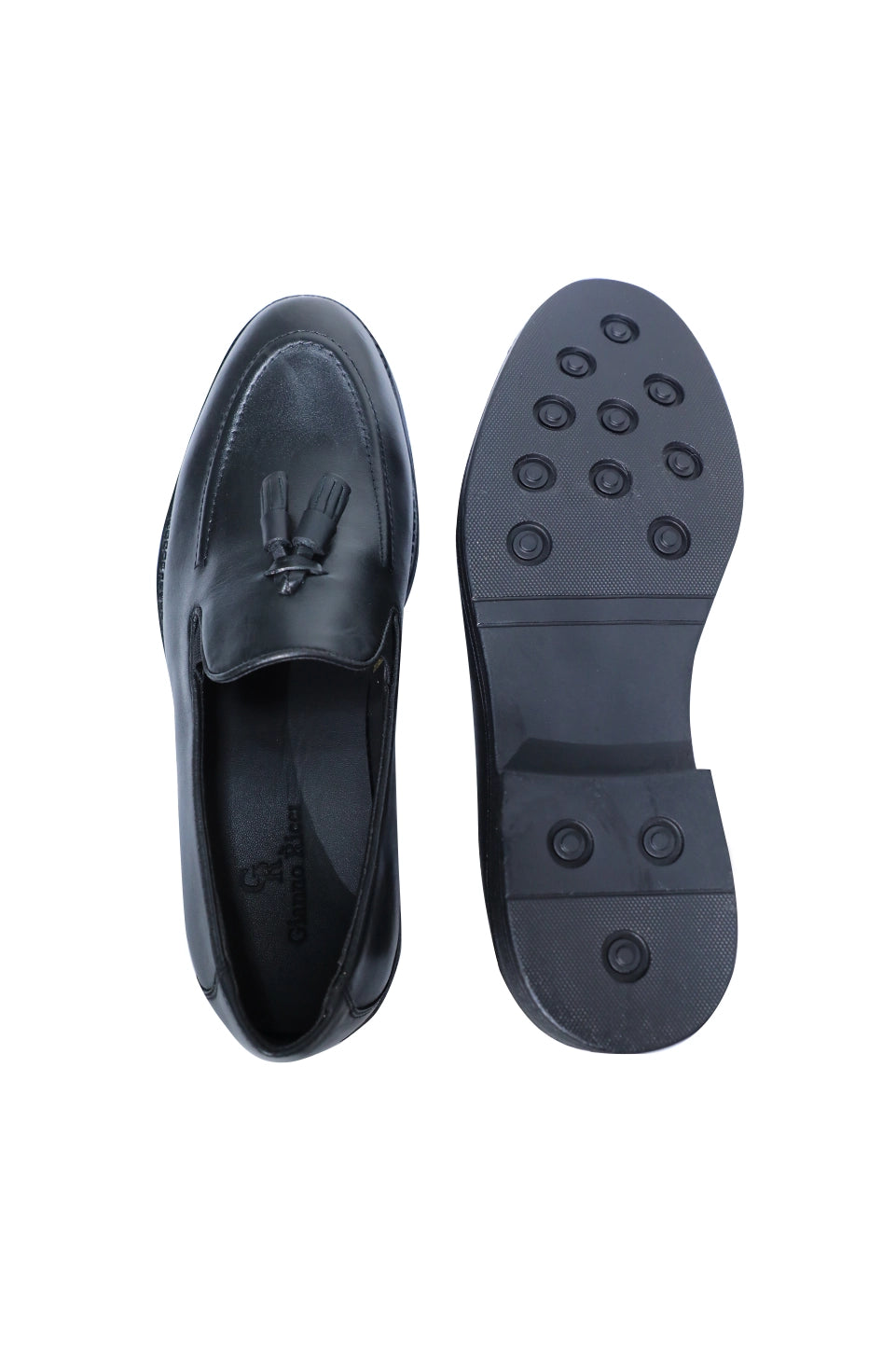 Classic Black Leather Tassel Loafer