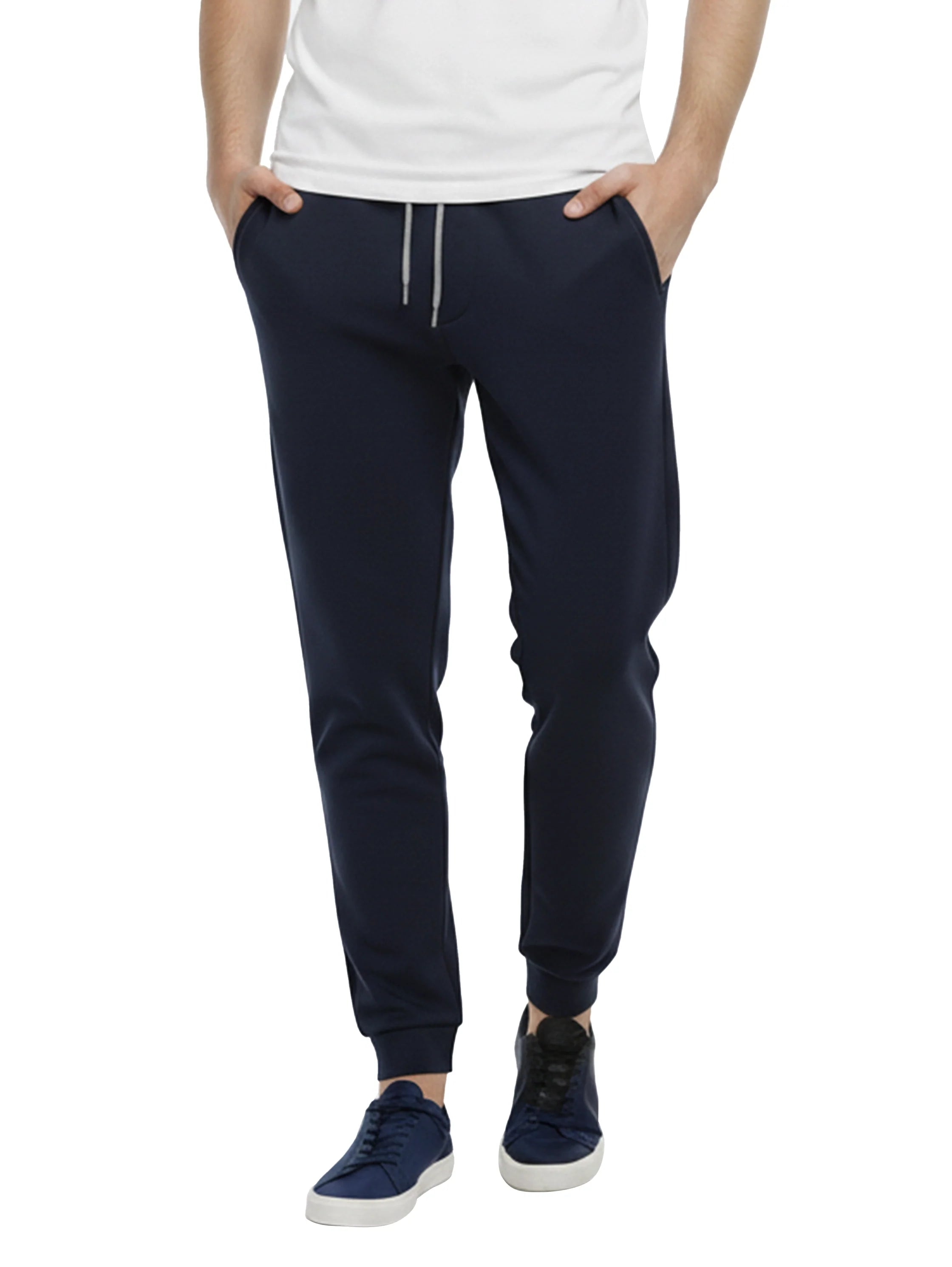 Casual Cotton Navy Jogging With Elastic Waist
