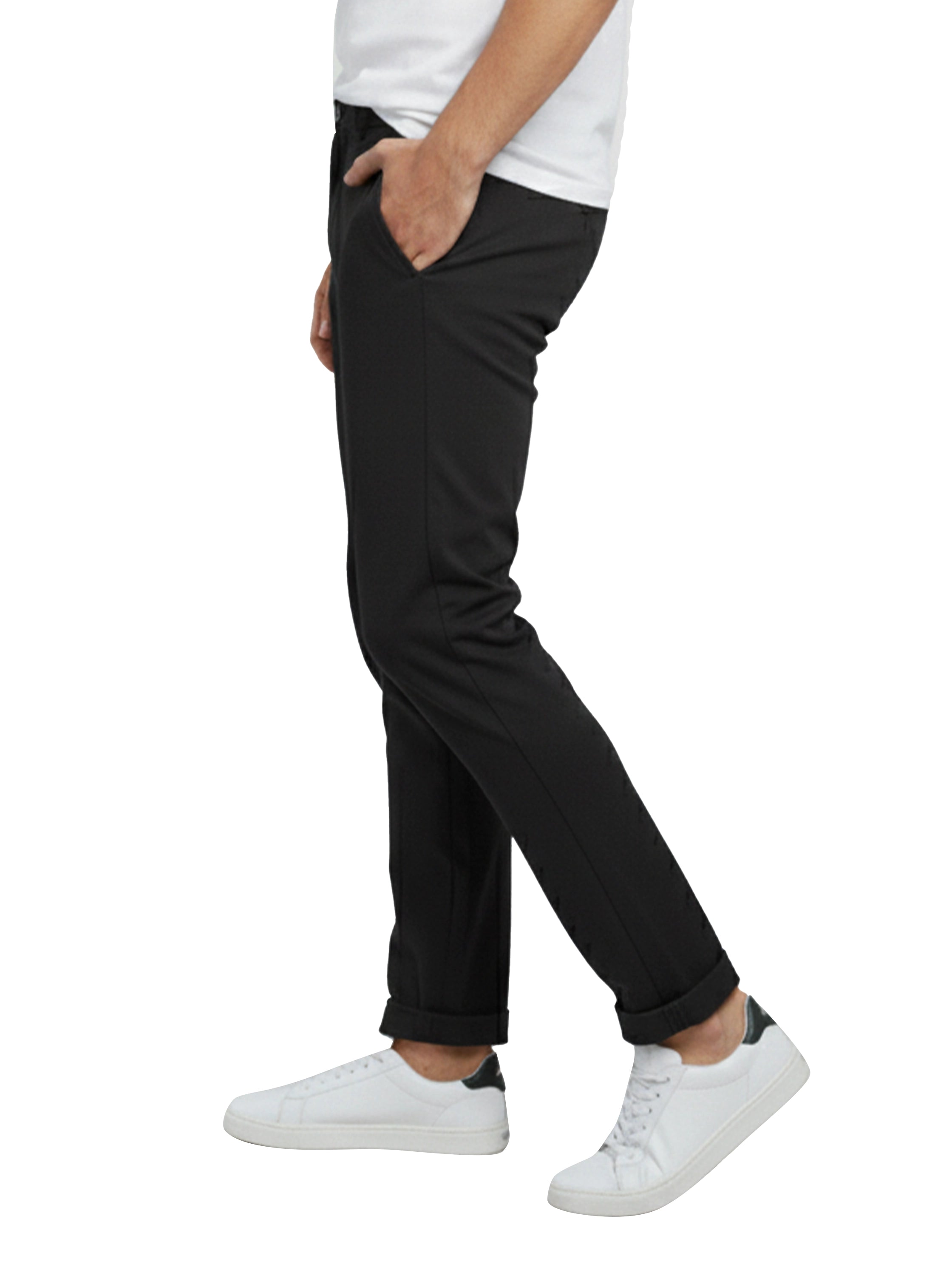 Slim Fit Black Pant With Ankle-Length
