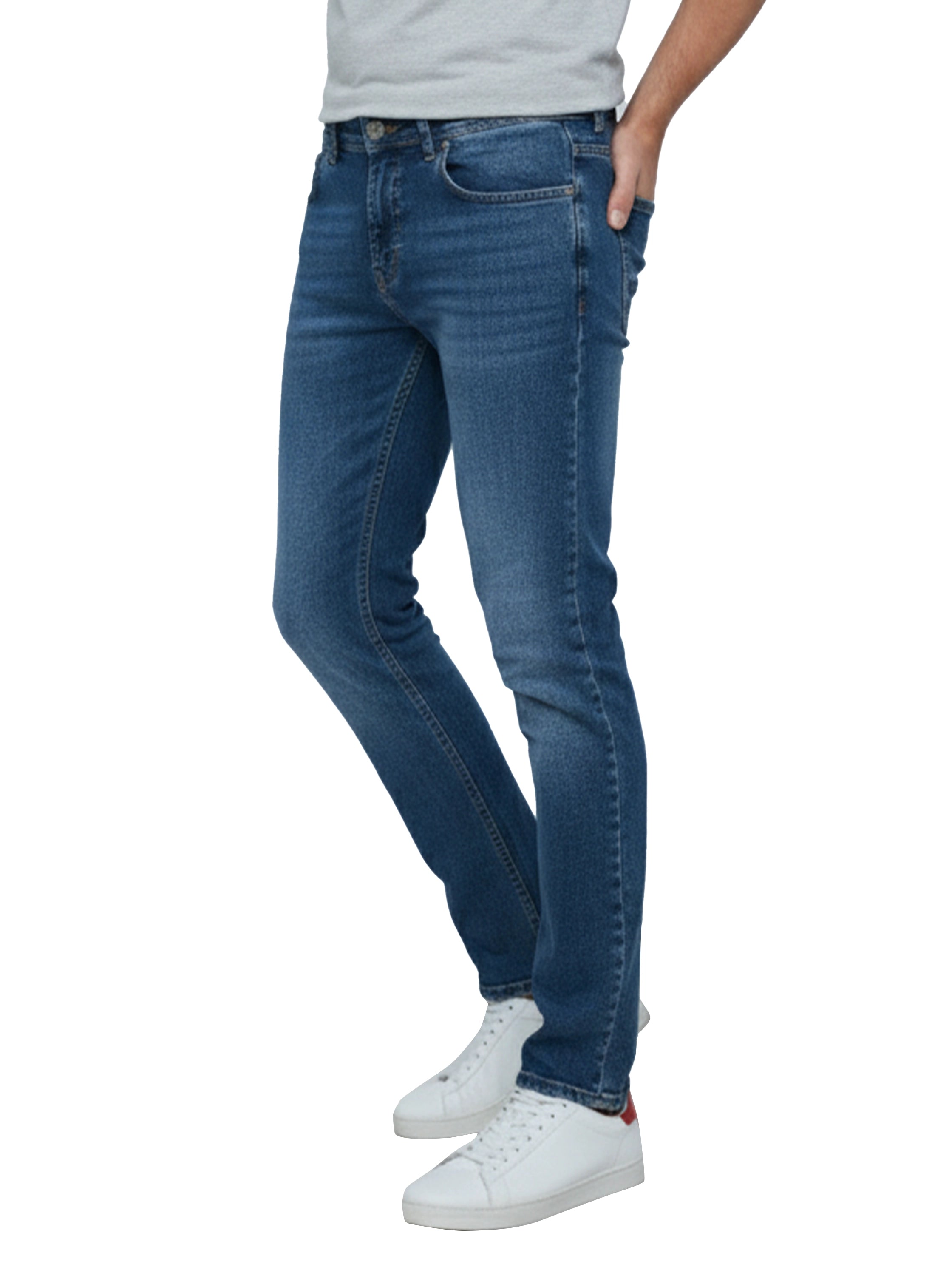 Blue Washed Denim Jeans