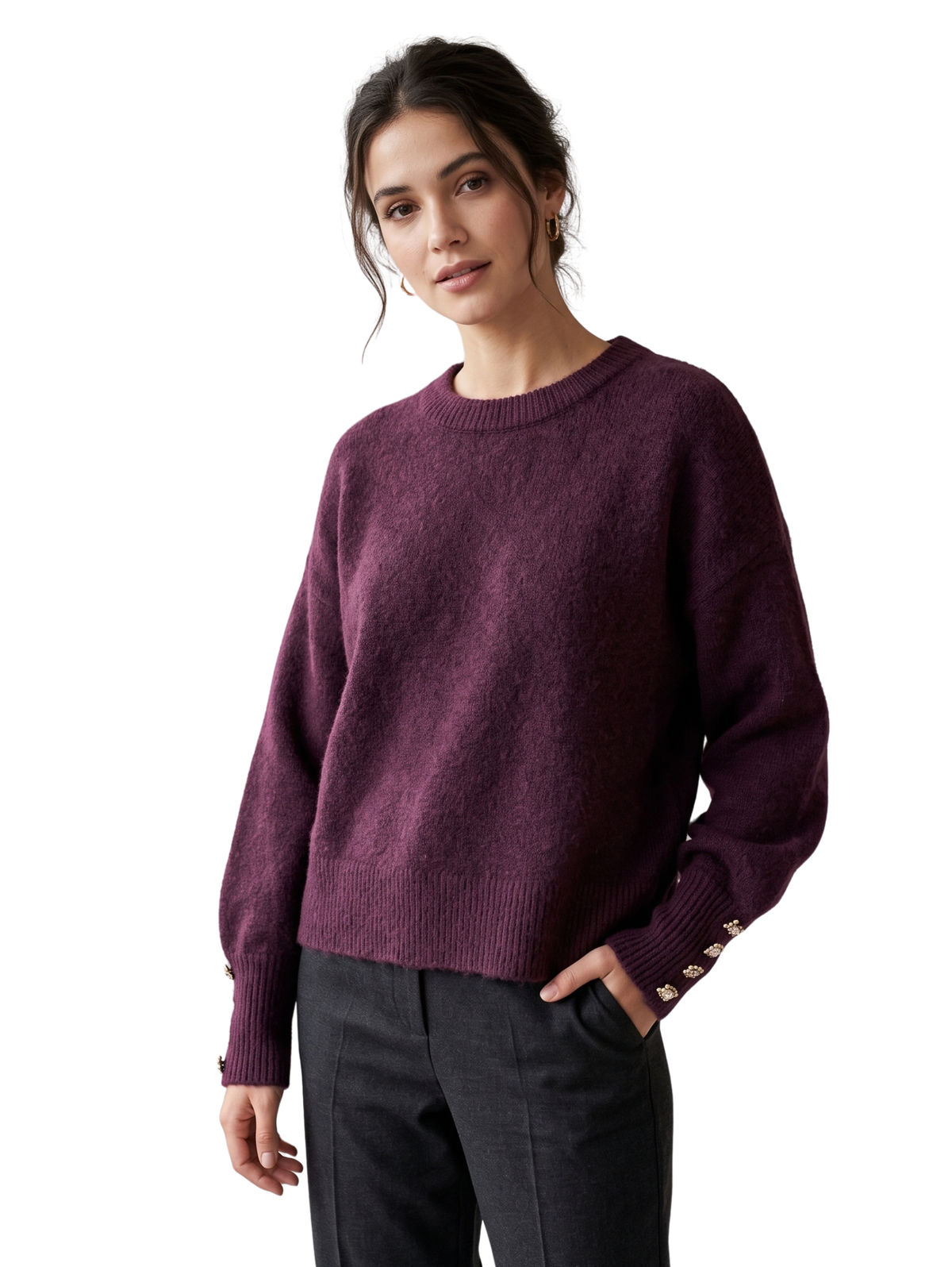 Purple Relaxed Fit Pullover