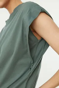 Trendyol Captain Style Cotton Green T-shirt