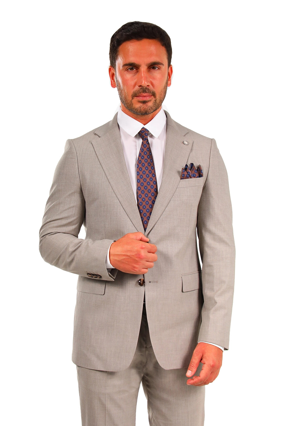 Formal Beige Slim Fit Suit