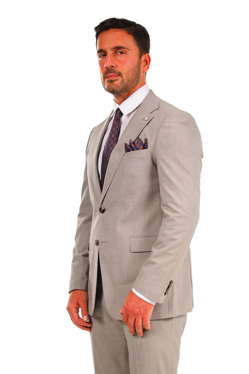 Formal Beige Slim Fit Suit