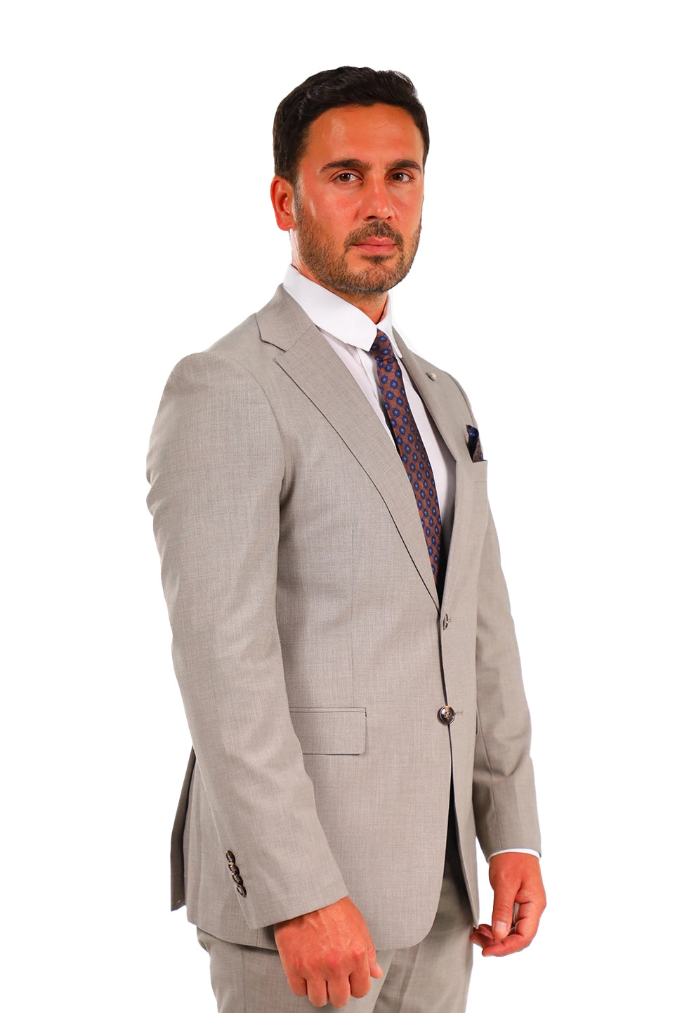 Formal Beige Slim Fit Suit