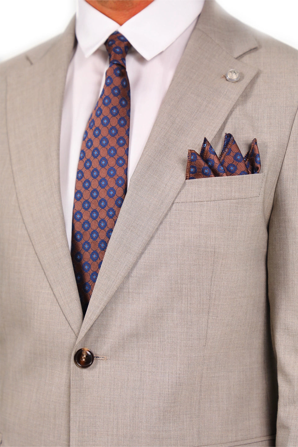 Formal Beige Slim Fit Suit