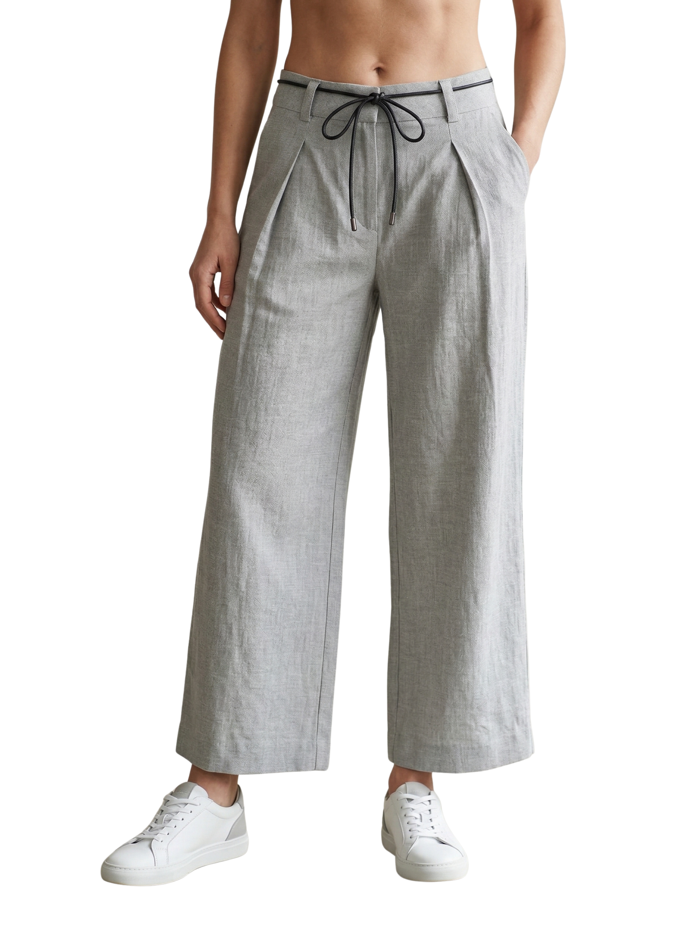 Grey Pant With Drawstring Waist