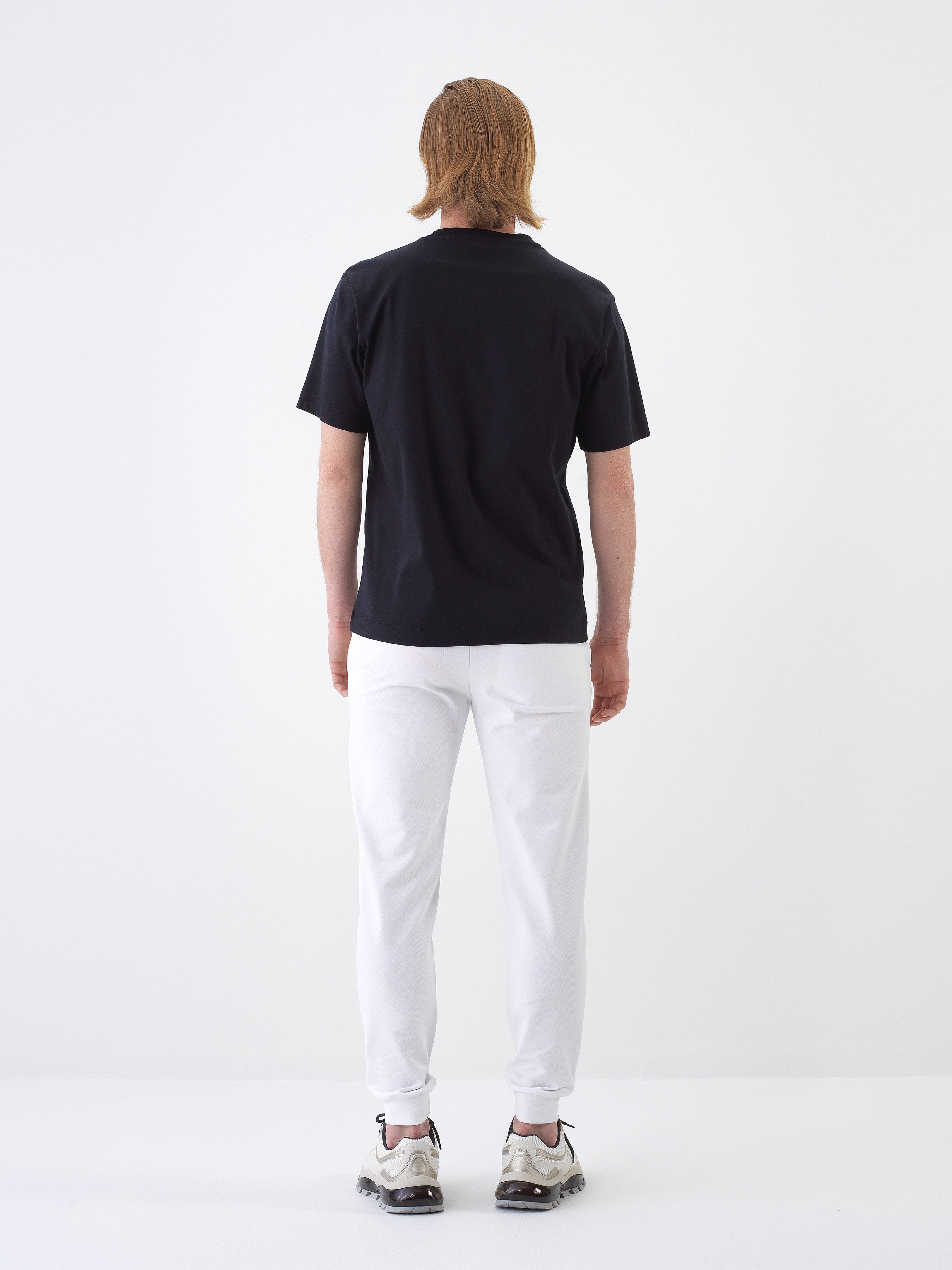 Xint White Cotton Jogging With Logo