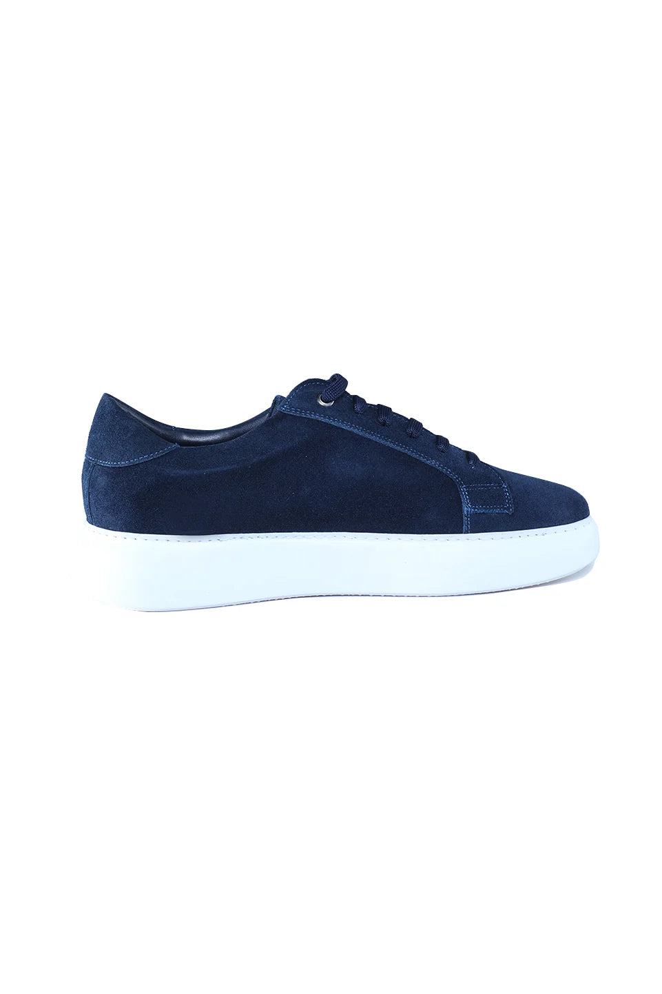 Casual Velvet Navy Shoes With White Insole