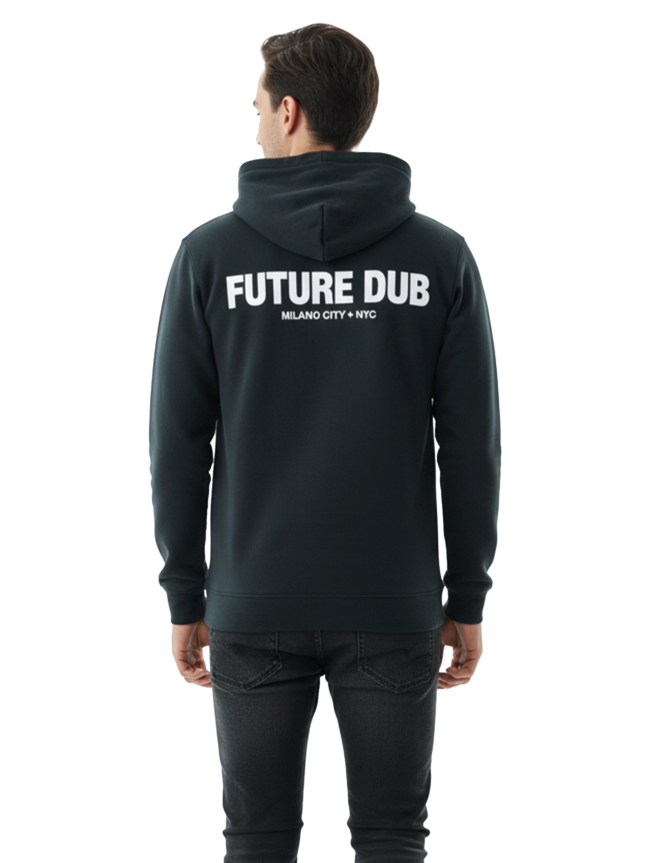 Long Sleeved Black Hoodie With Kangaroo Pocket