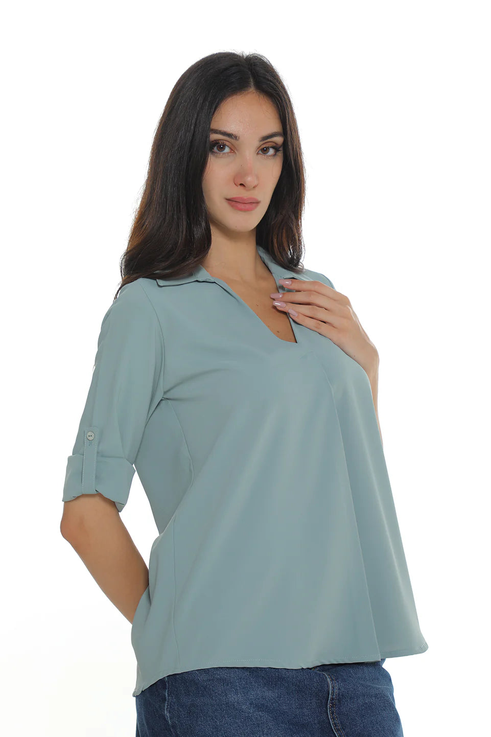 Mint Casual Shirt With Button To Close
