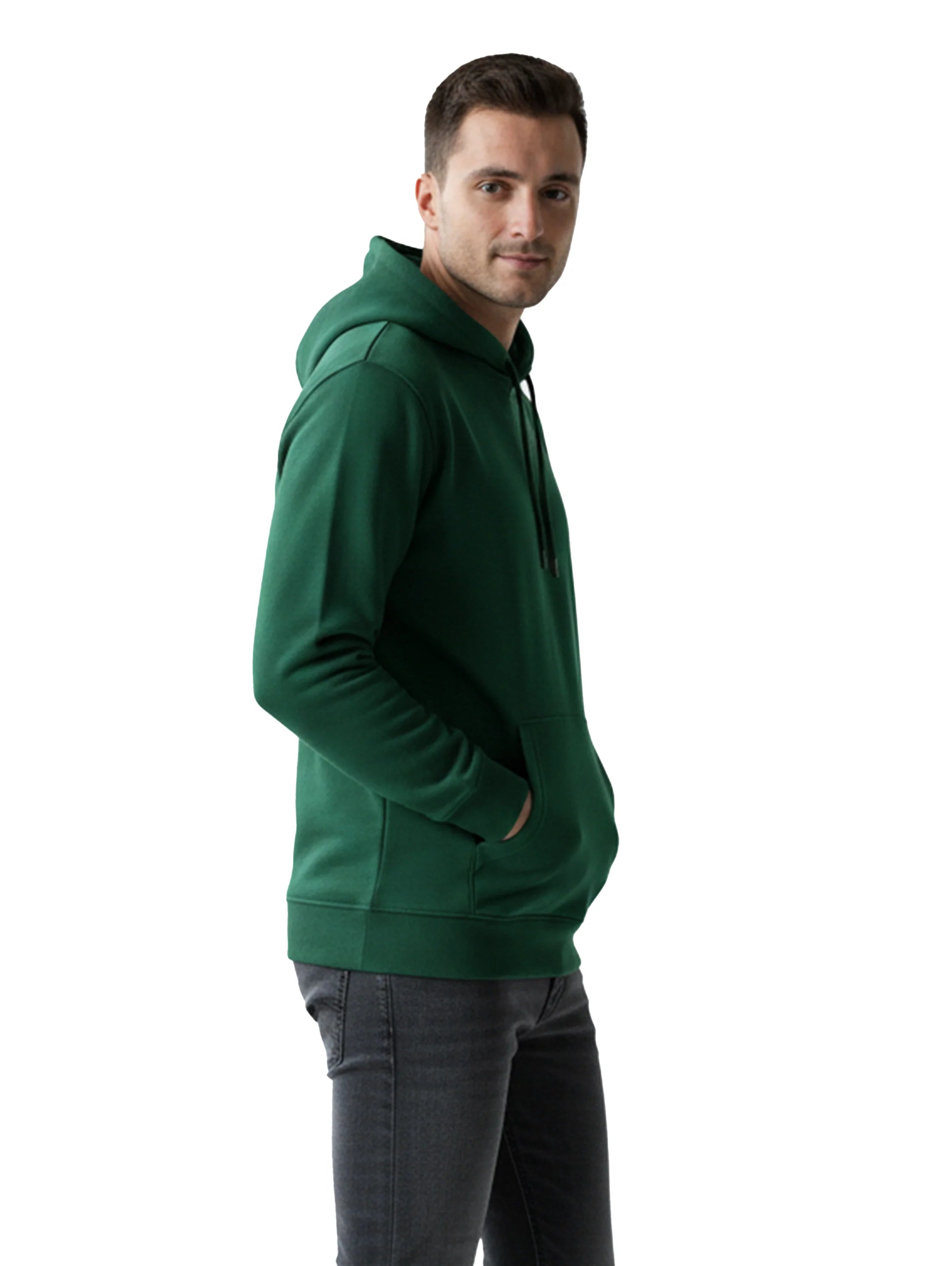 Green Hoodie With Back Print