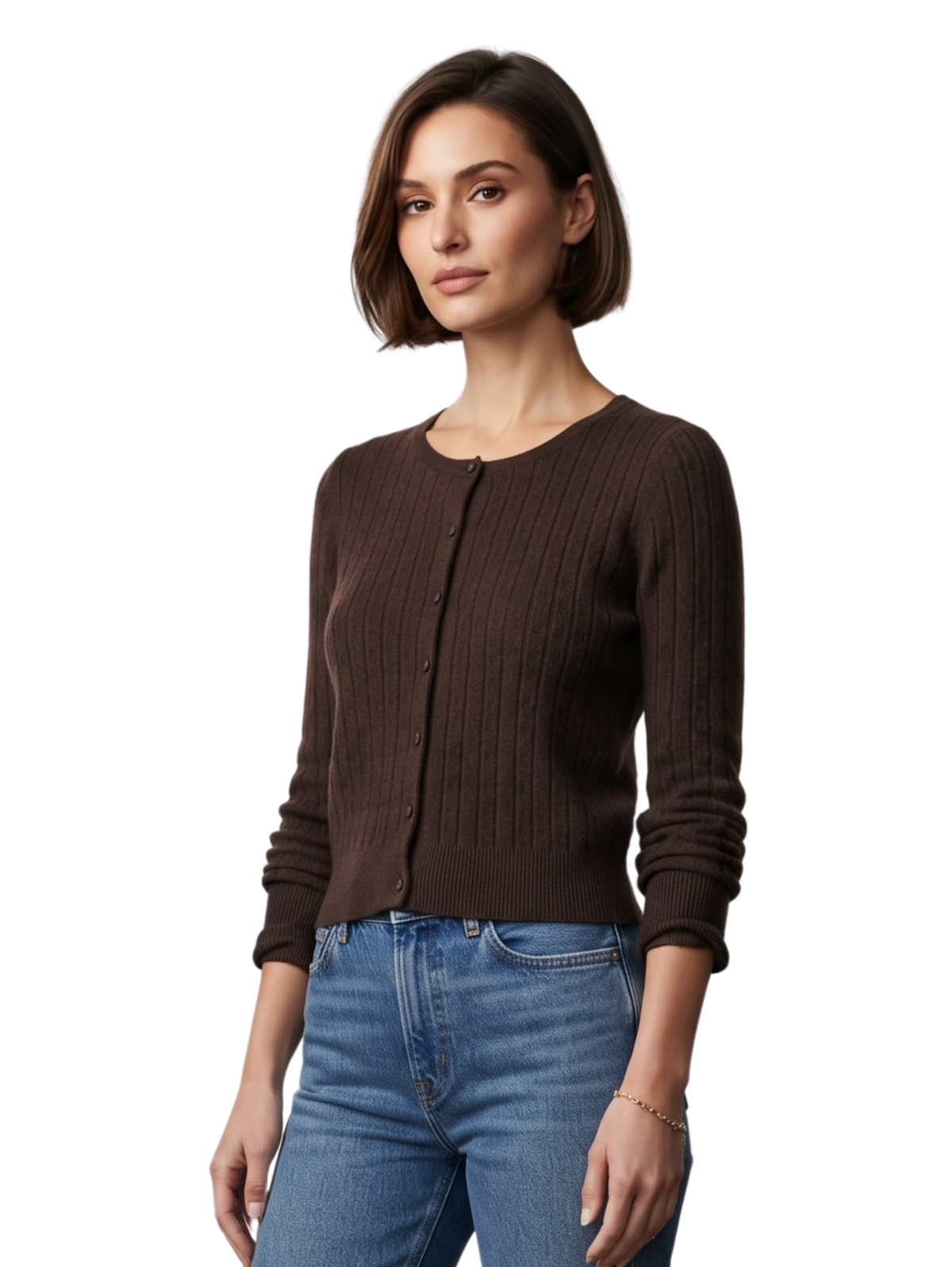 Purple Crew Neckline Pullover With Button To Close