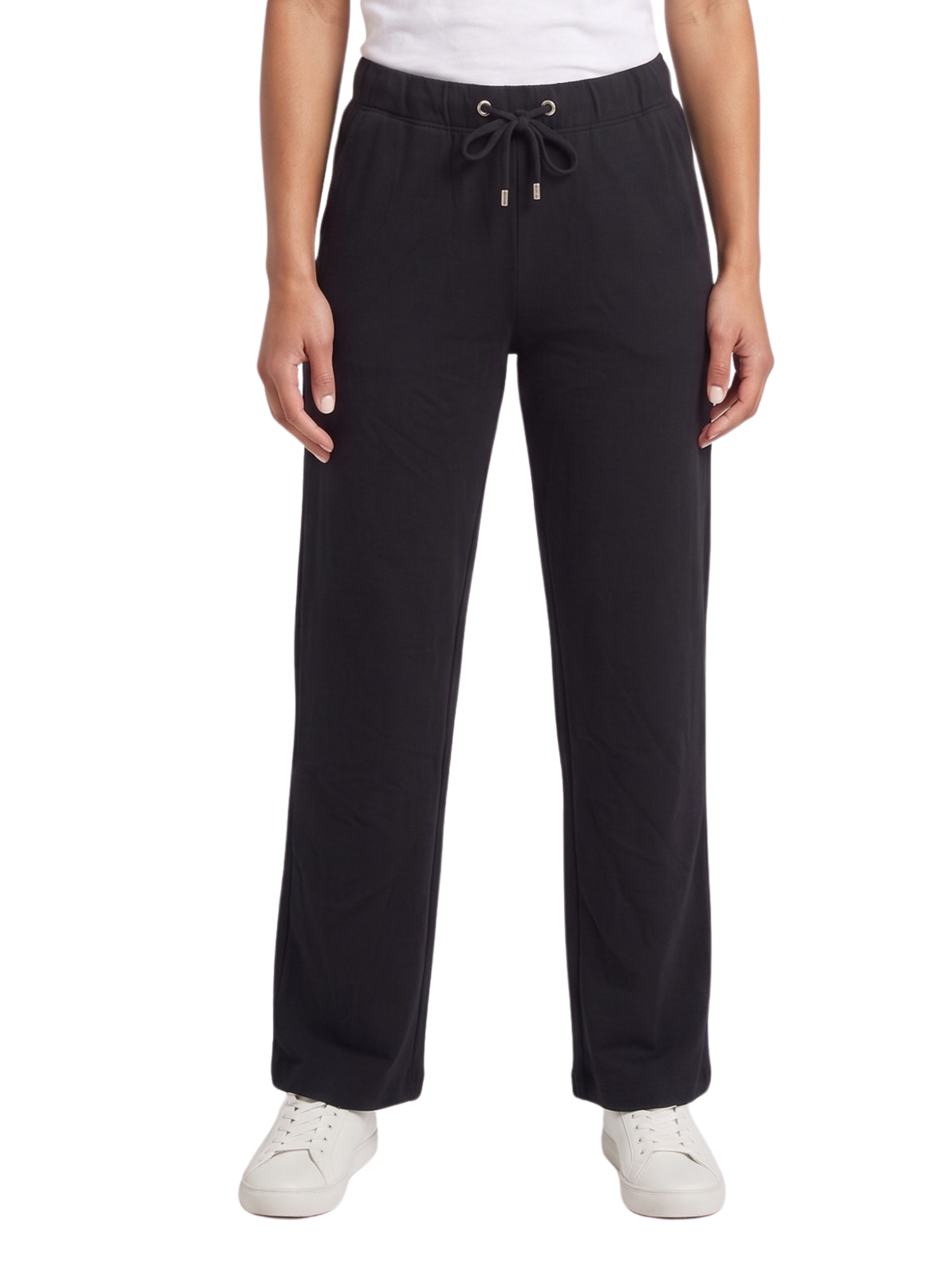 Black Wide Leg High Waisted Jogging Pant