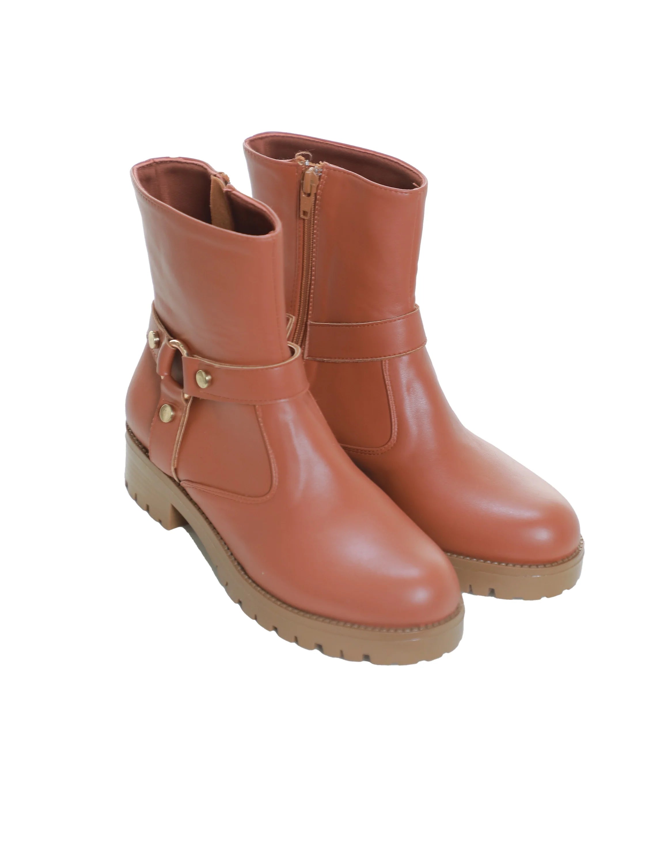 Havan Lace-Up Ankle Boot With Side Zipper