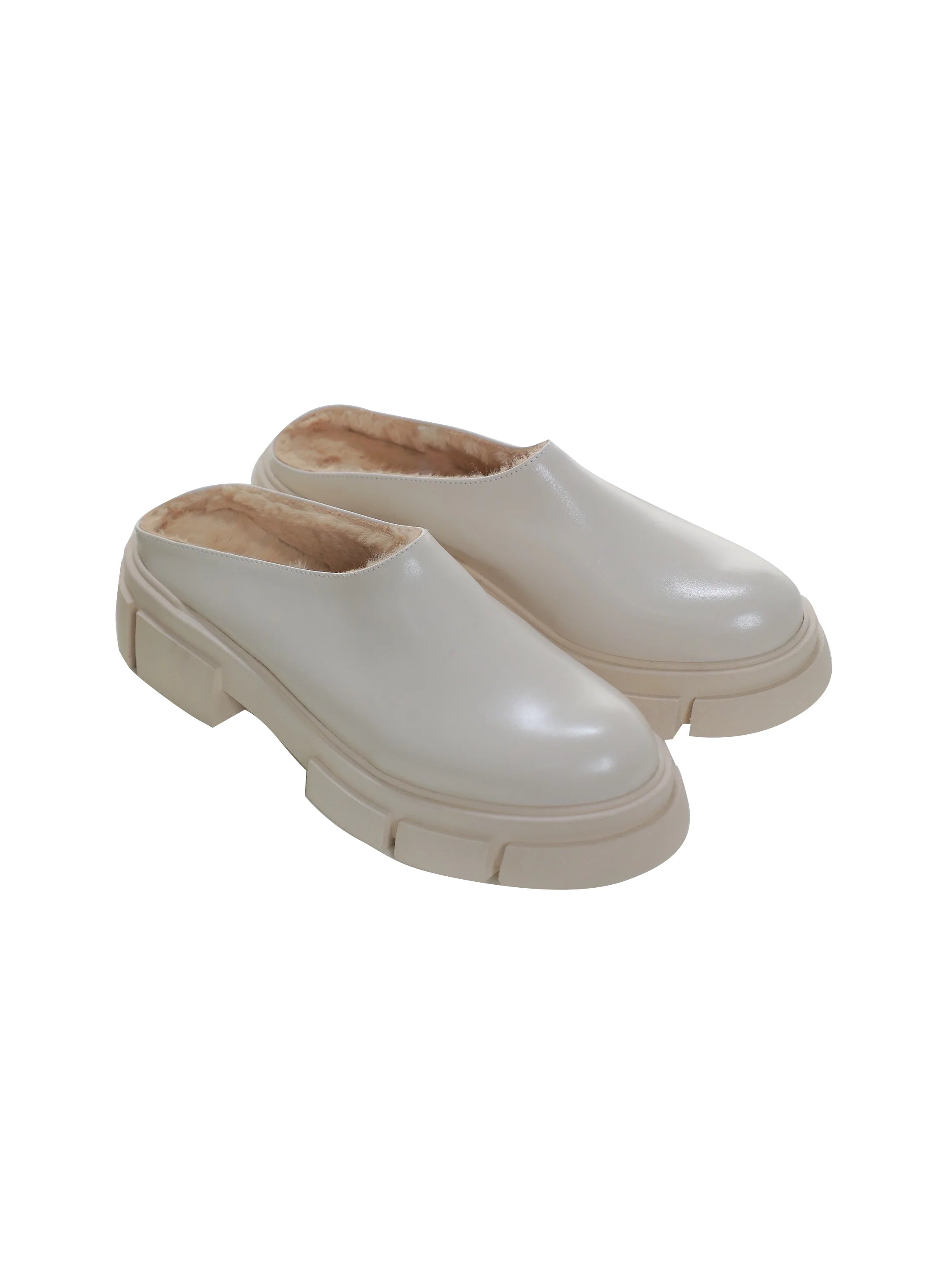 Beige Slip On Clogs Shoes