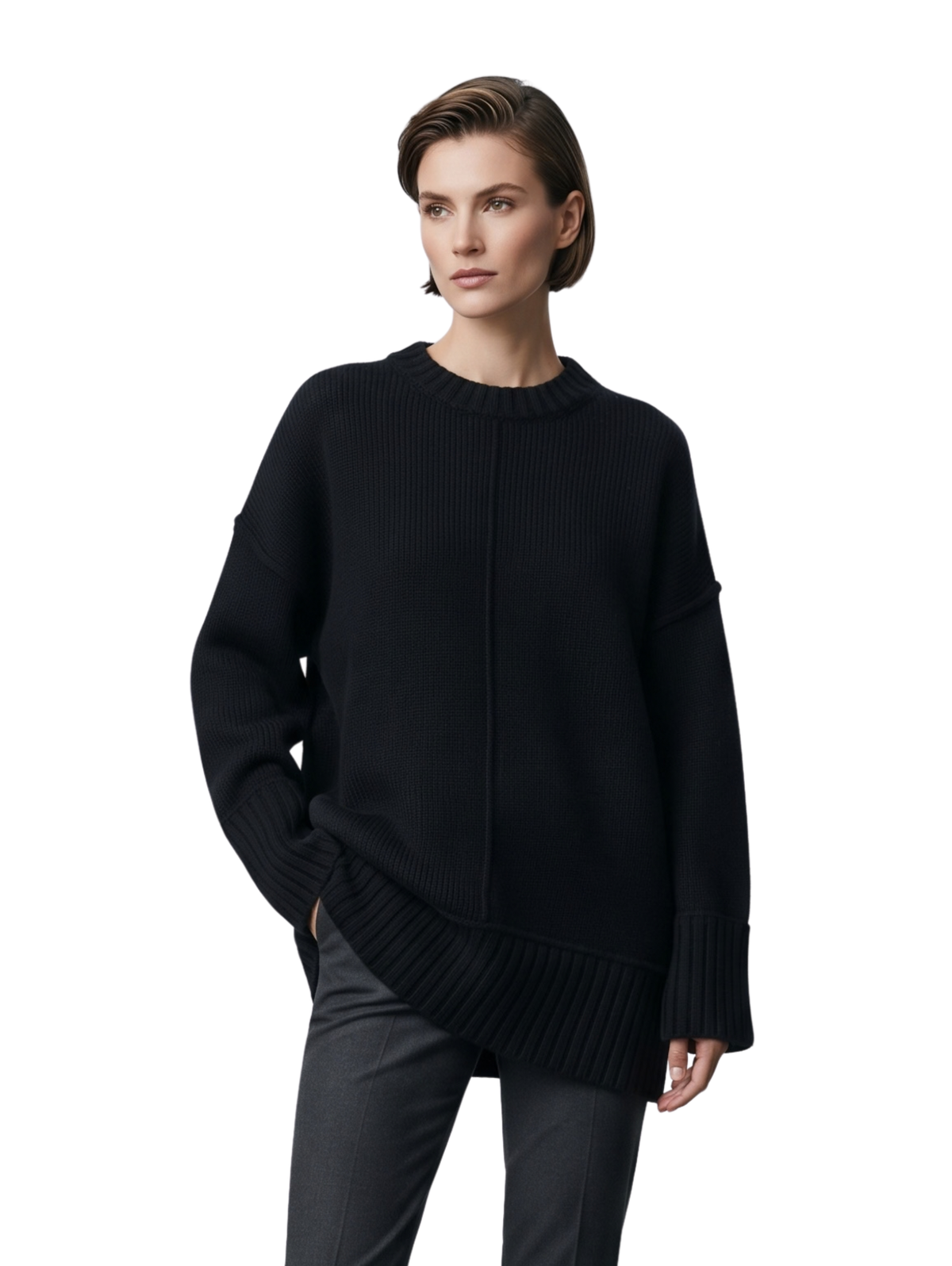 Black Oversized Pullover