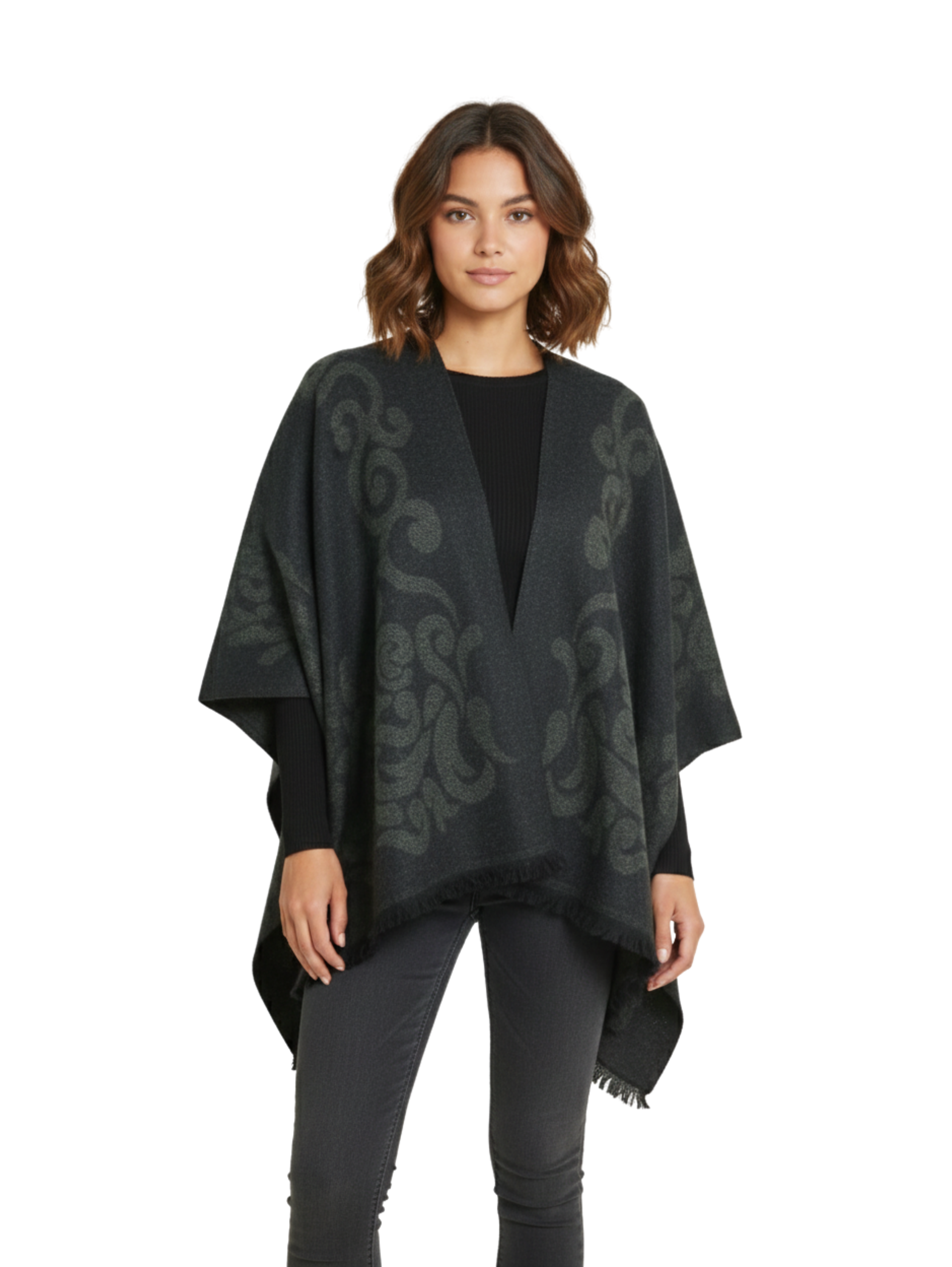 Warm Stylish Designed Knitwear Pancho