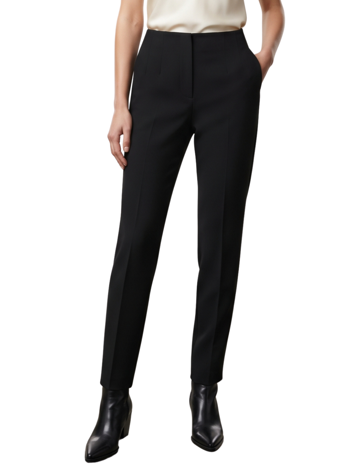 Black Slim Tapered Leg Pant